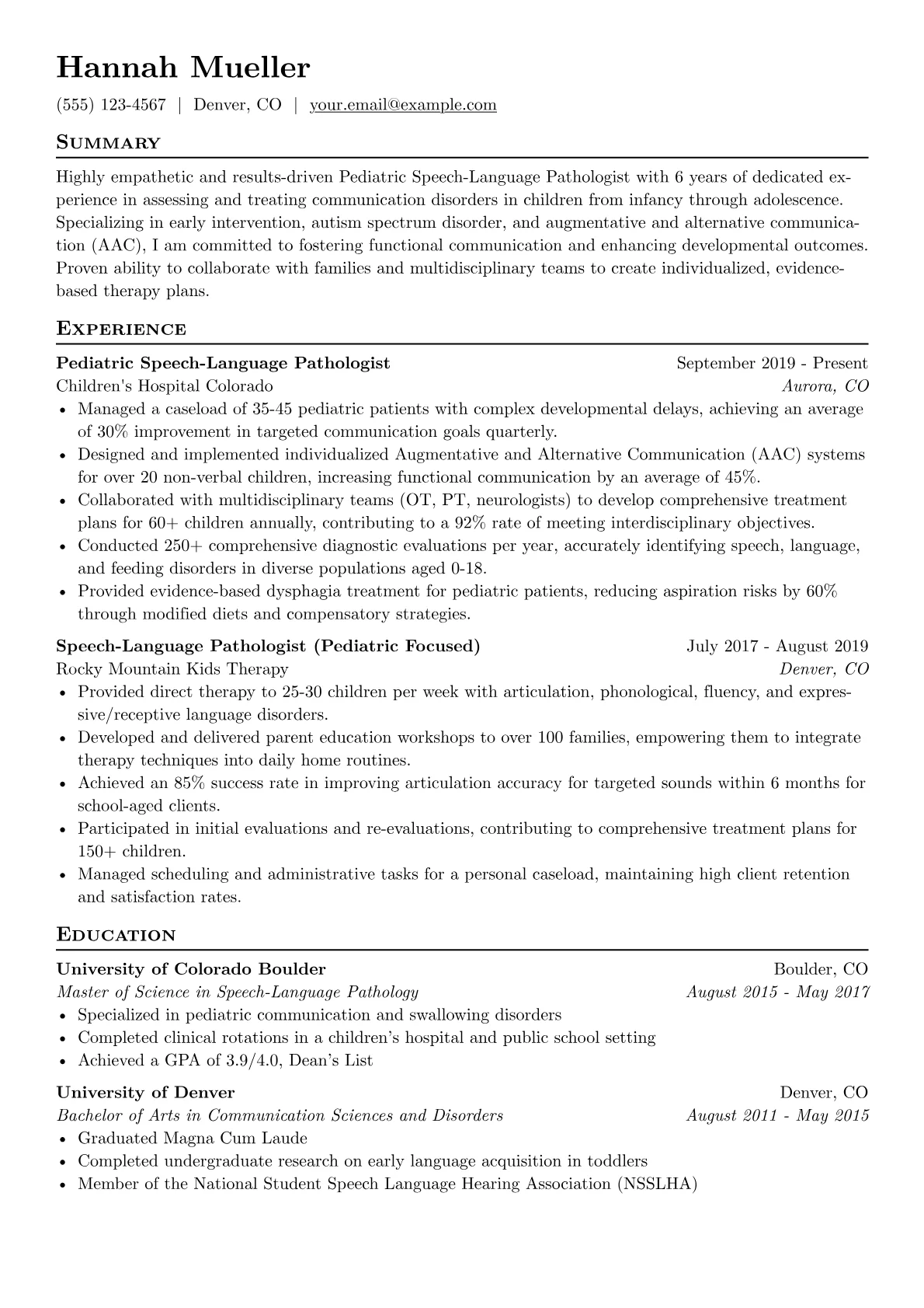 Pediatric Focus version - Page 1