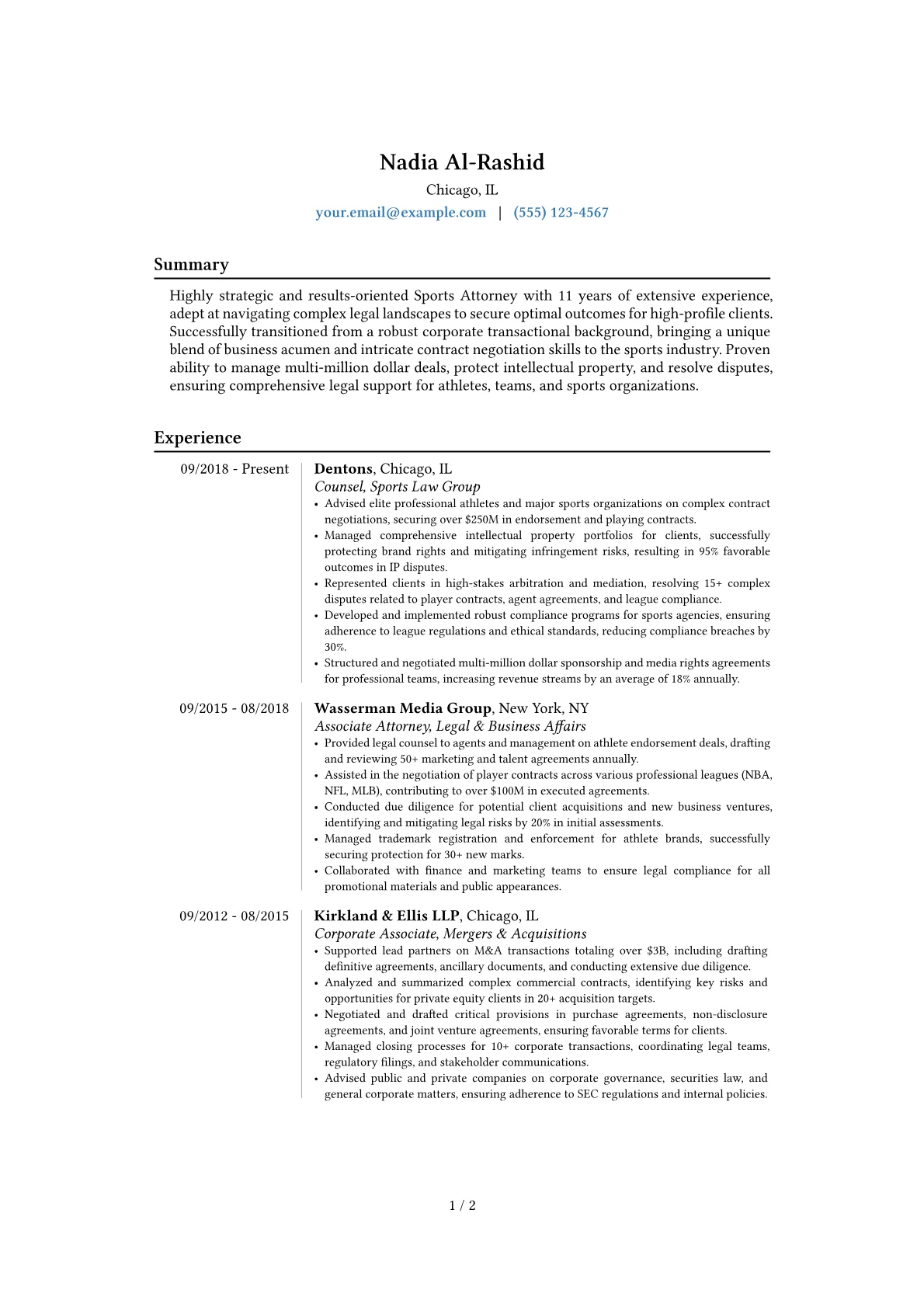 Career changer version - Page 1