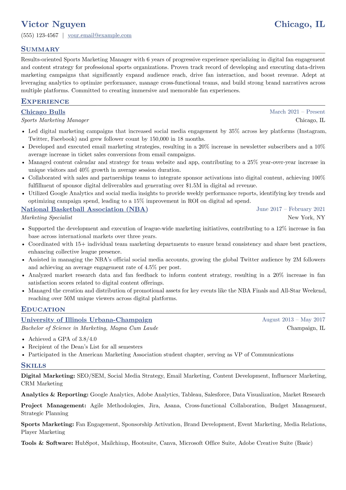 Sports Marketing version - Page 1