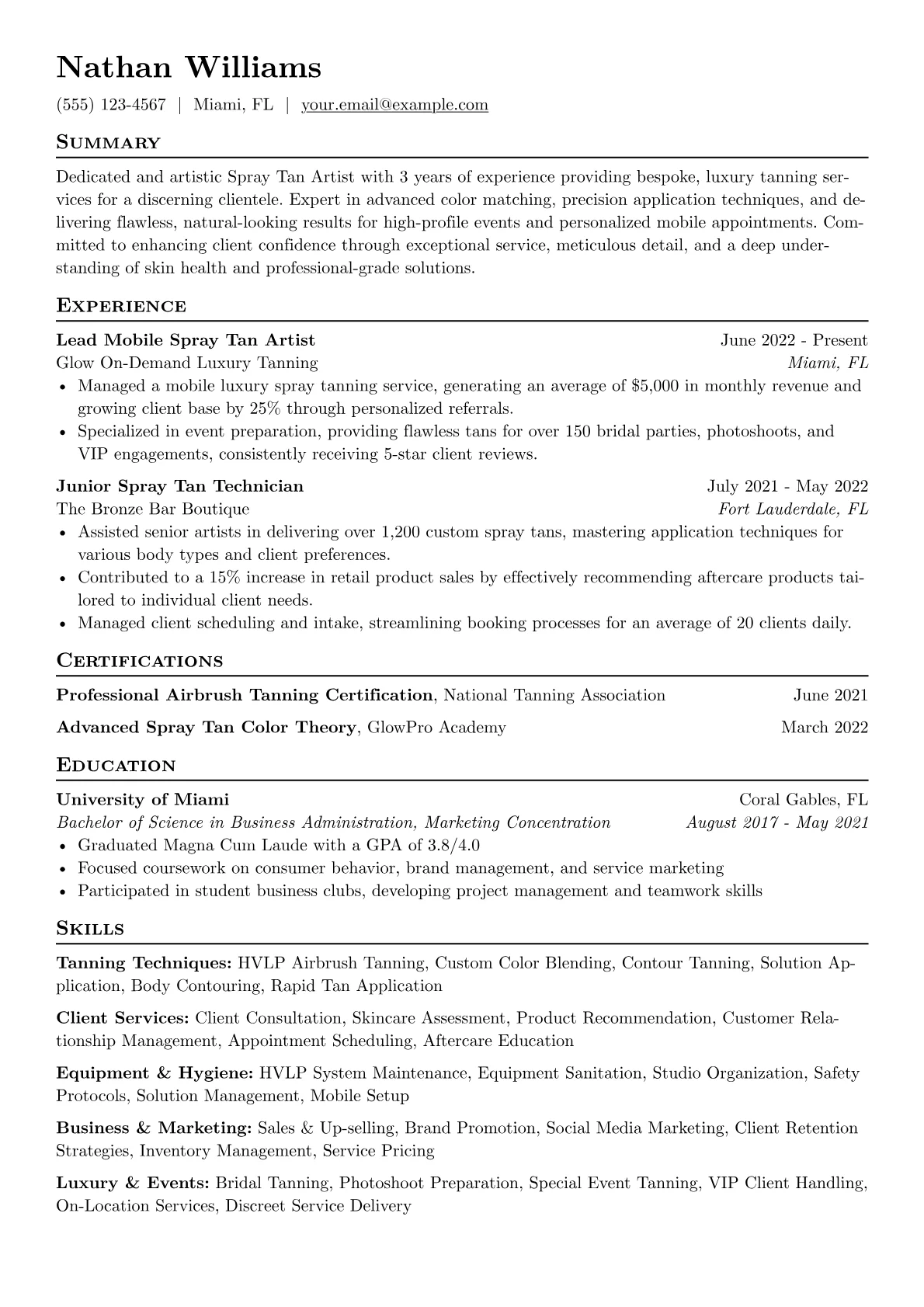 Spray Tan Artist version - Page 1