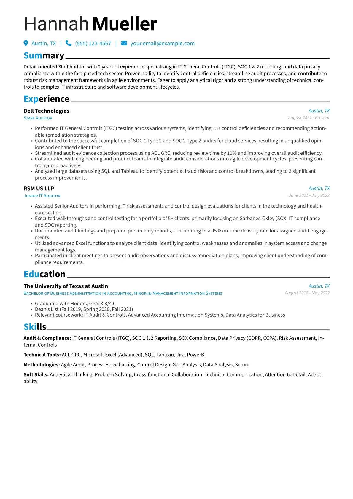 Staff Auditor version - Page 1