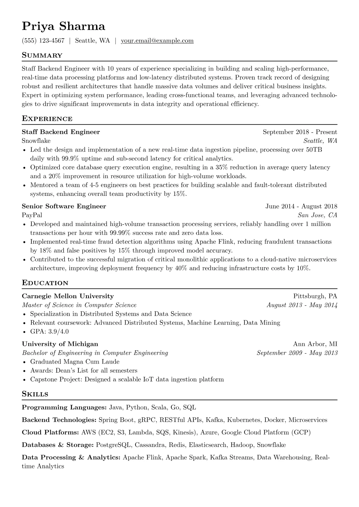 Staff Backend Engineer version - Page 1