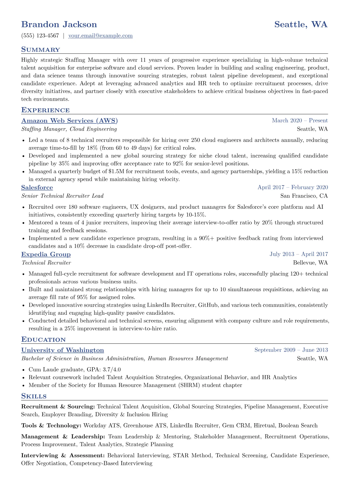 Staffing Manager version - Page 1