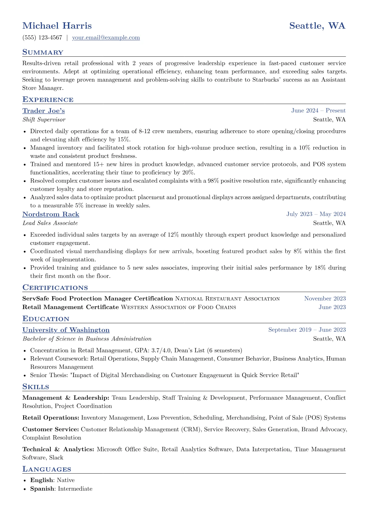Retail Operations Manager version - Page 1