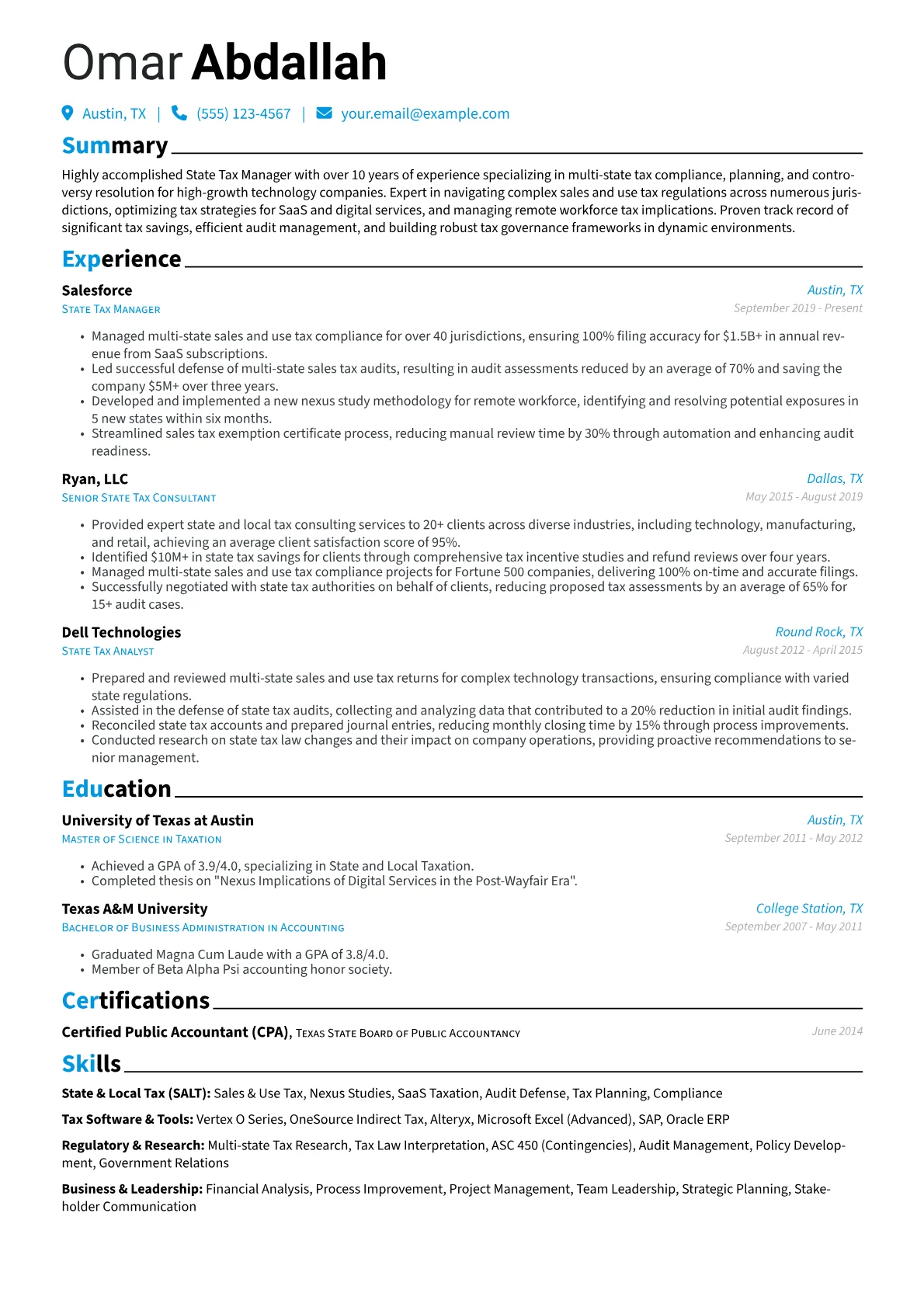 State Tax Manager version - Page 1