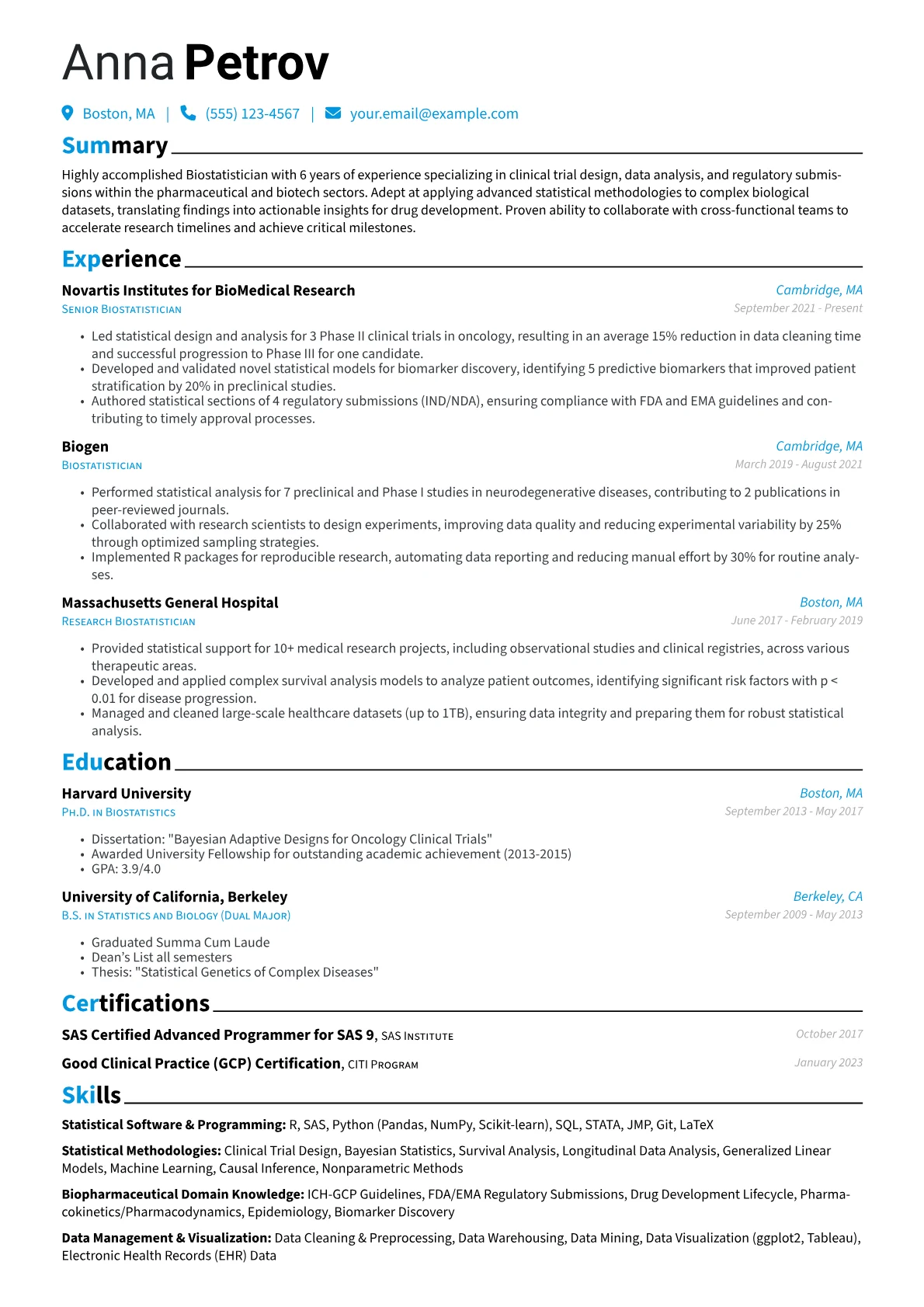 Statistician version - Page 1