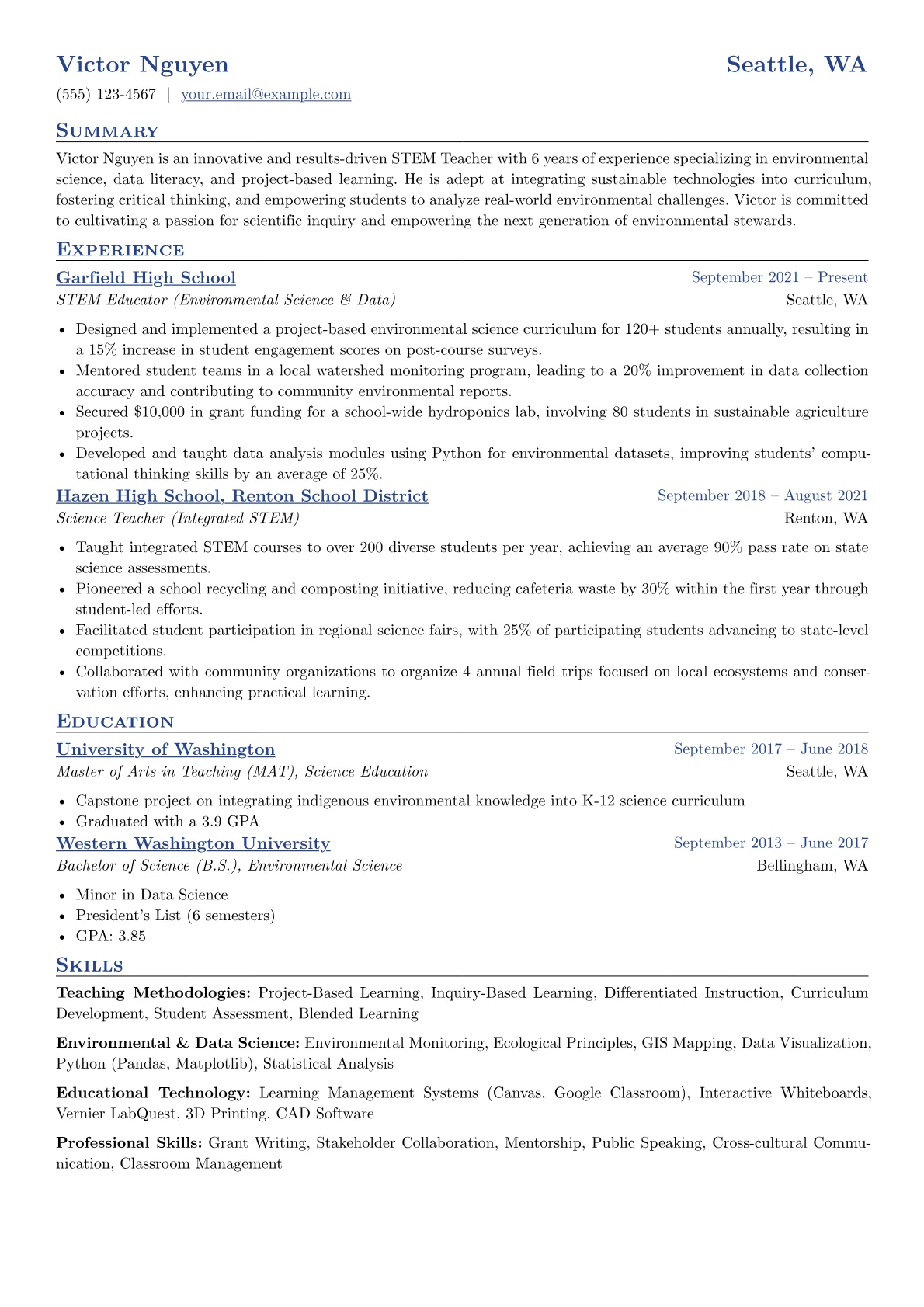 Environmental Science version - Page 1