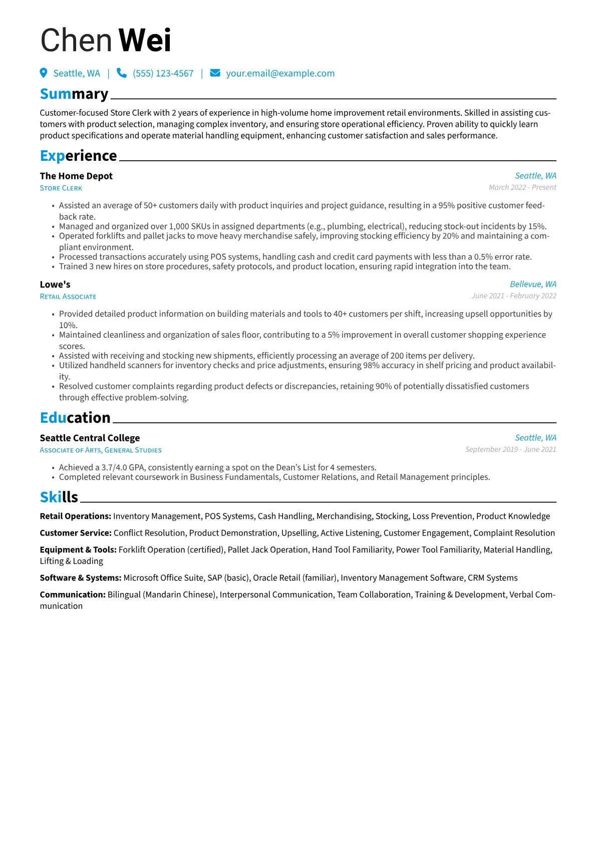 Store Clerk version - Page 1
