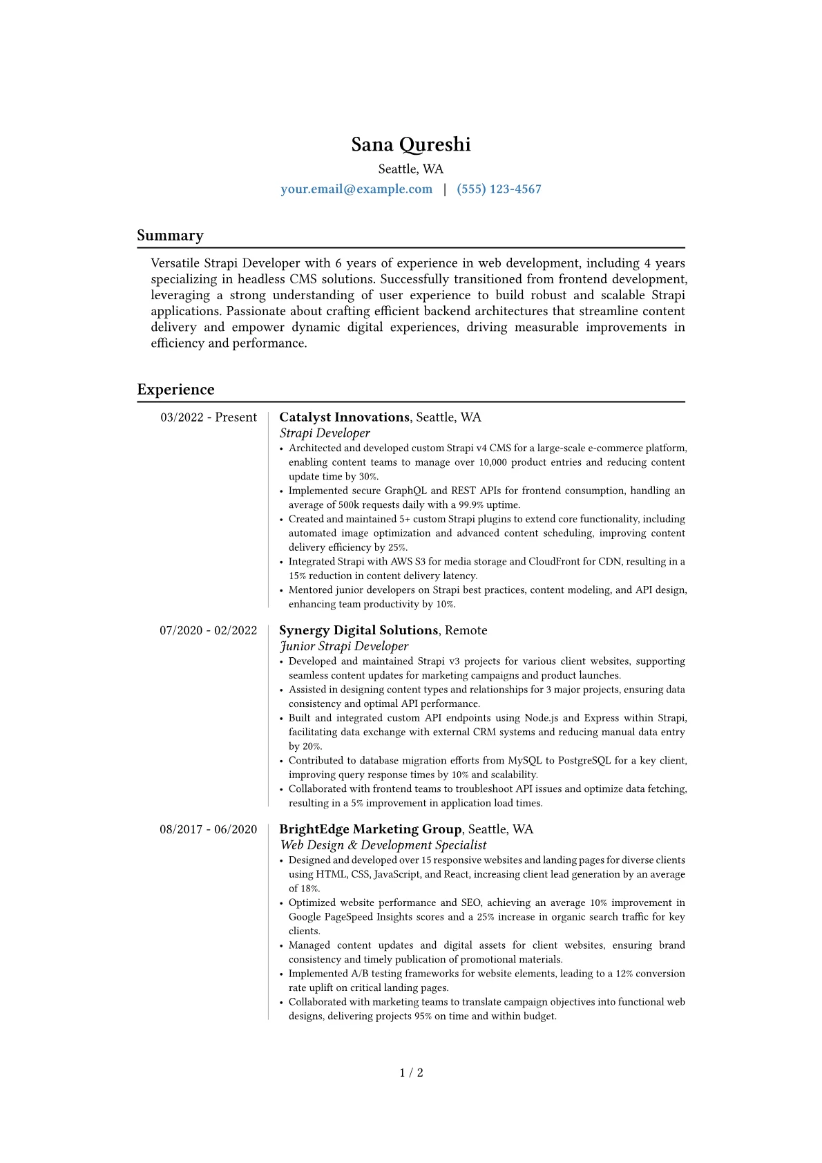 Career changer version - Page 1