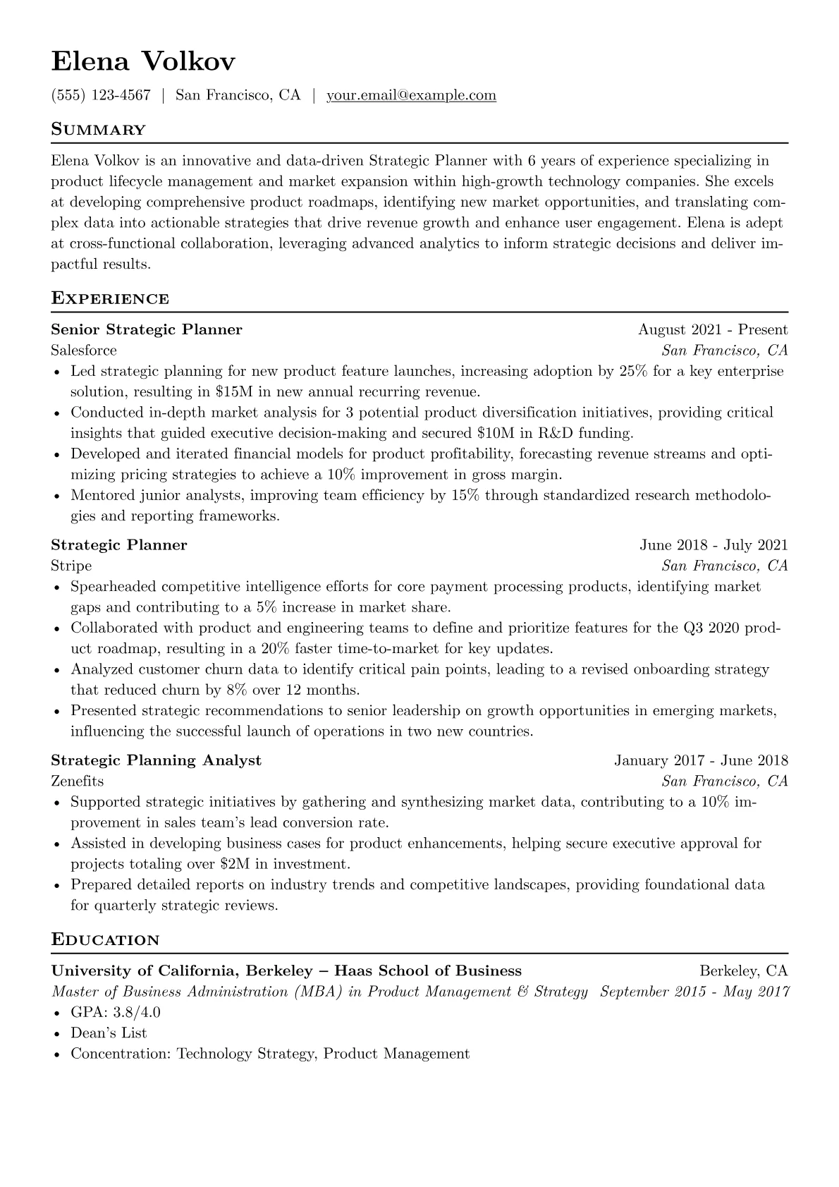 Product Strategy version - Page 1