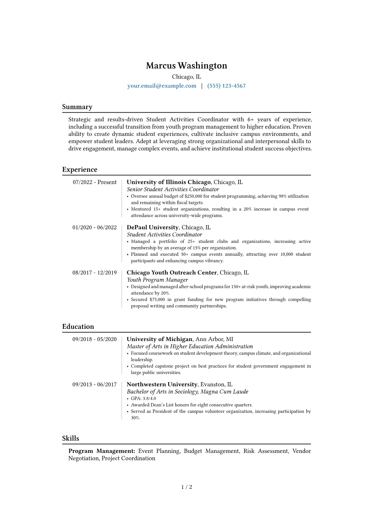 Career changer version - Page 1