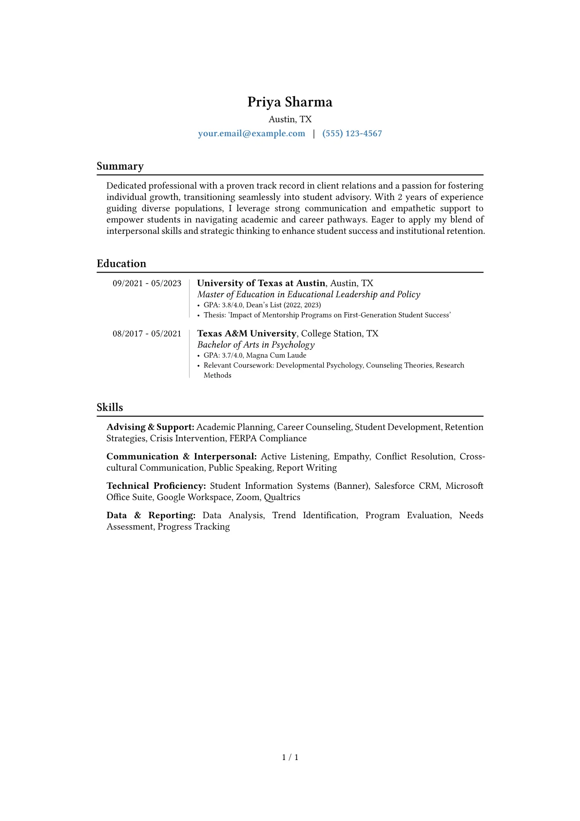 Career changer version - Page 1