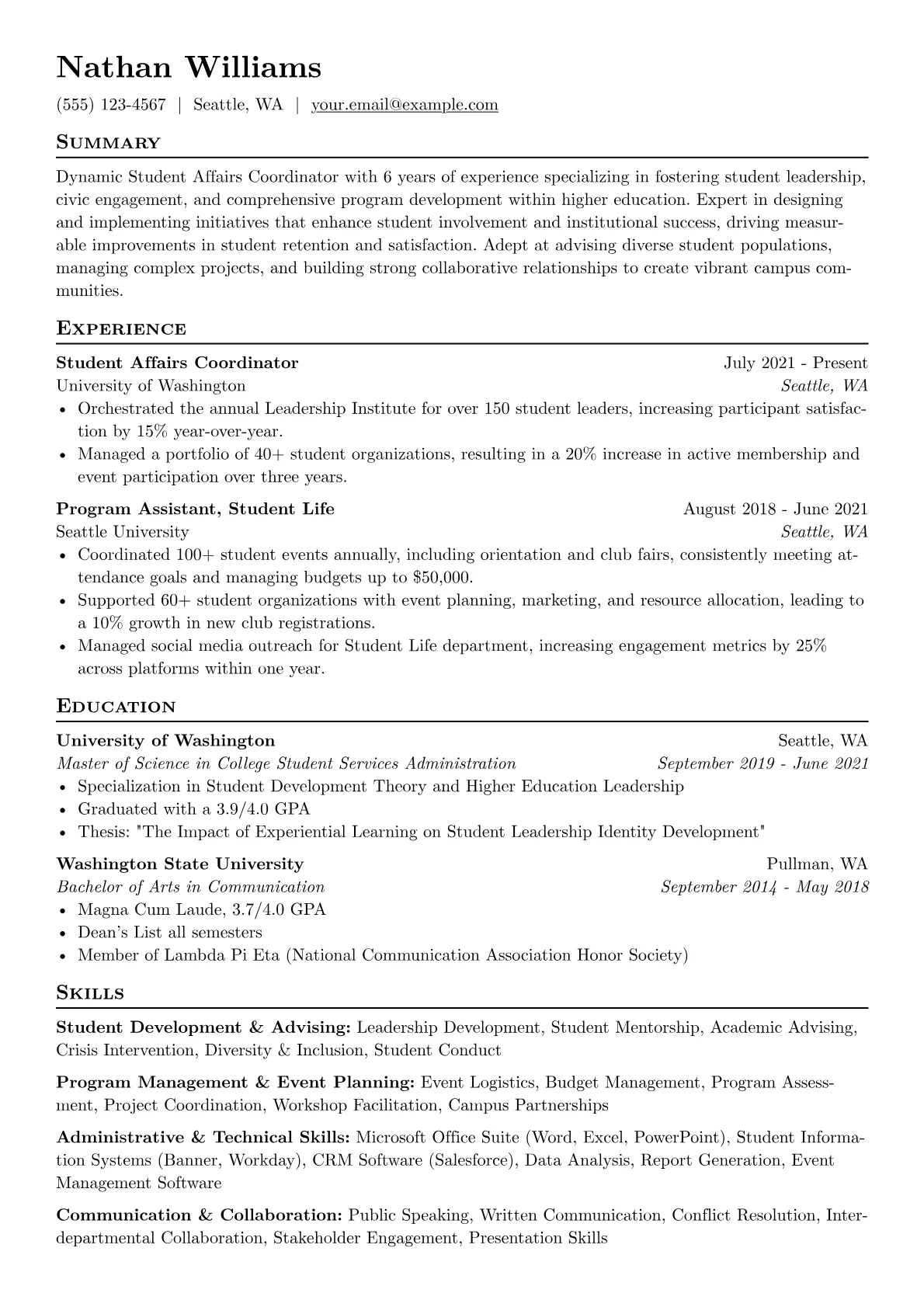 Student Development version - Page 1