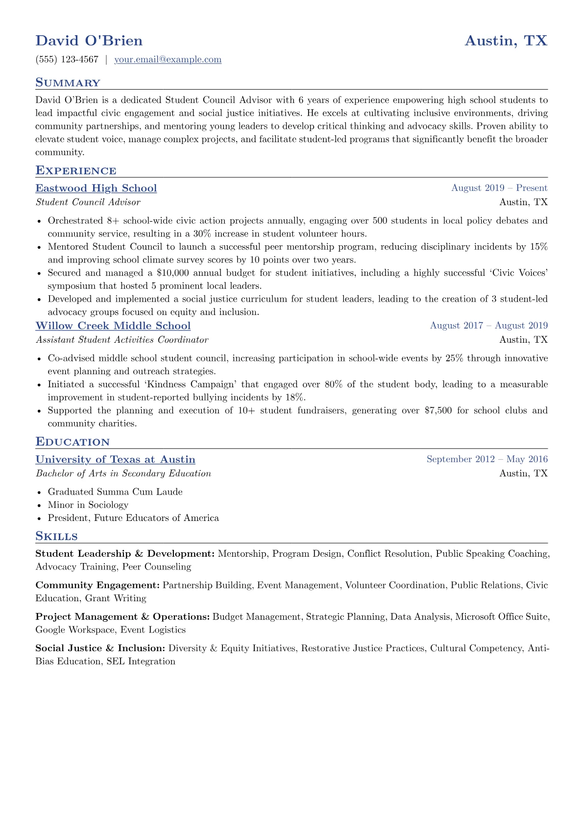 Student Council version - Page 1