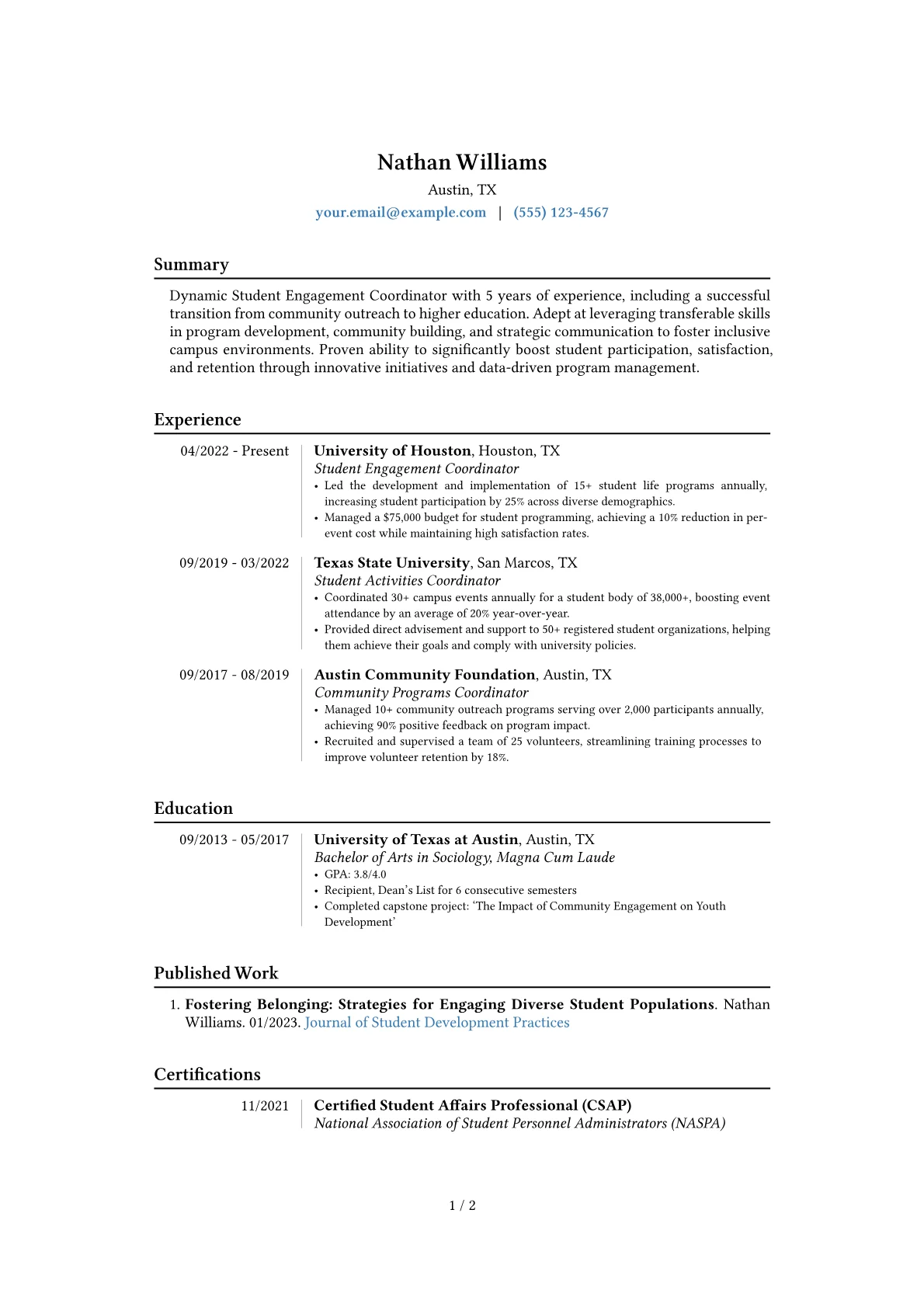 Career changer version - Page 1