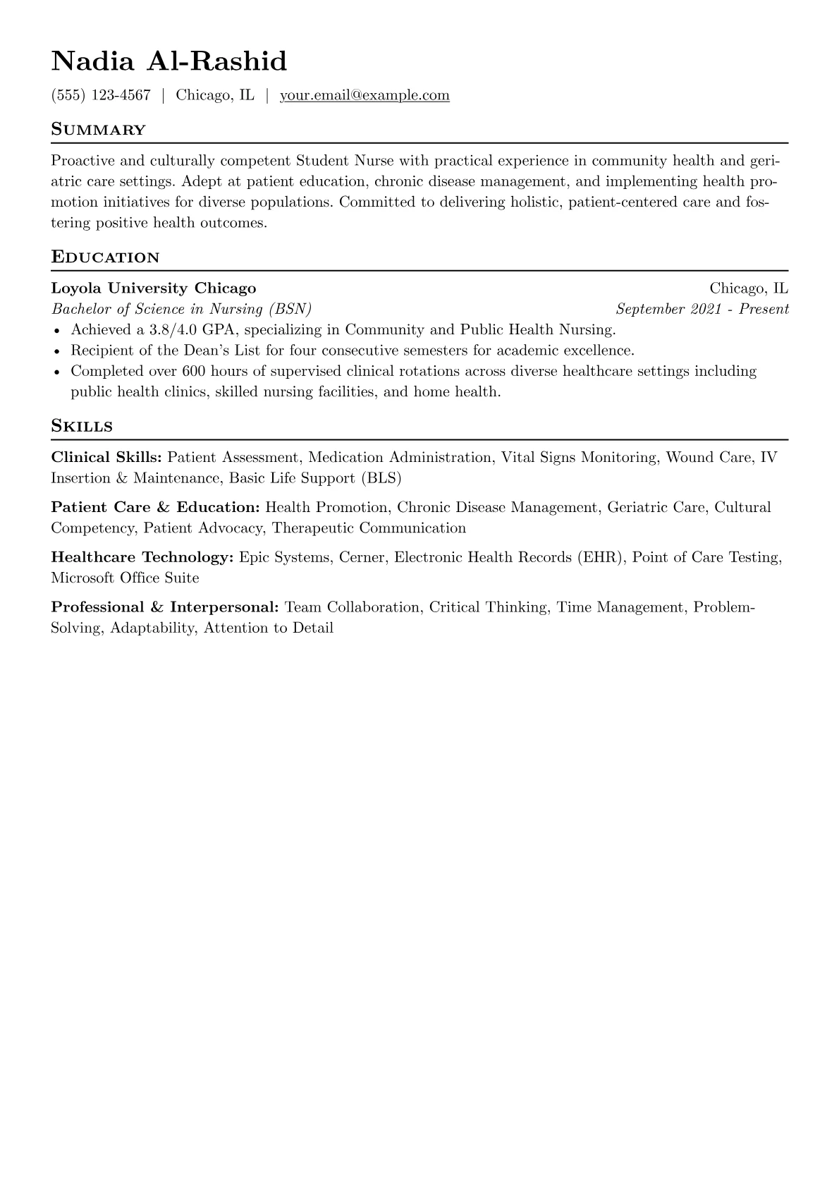 Community/Geriatric Focus version - Page 1