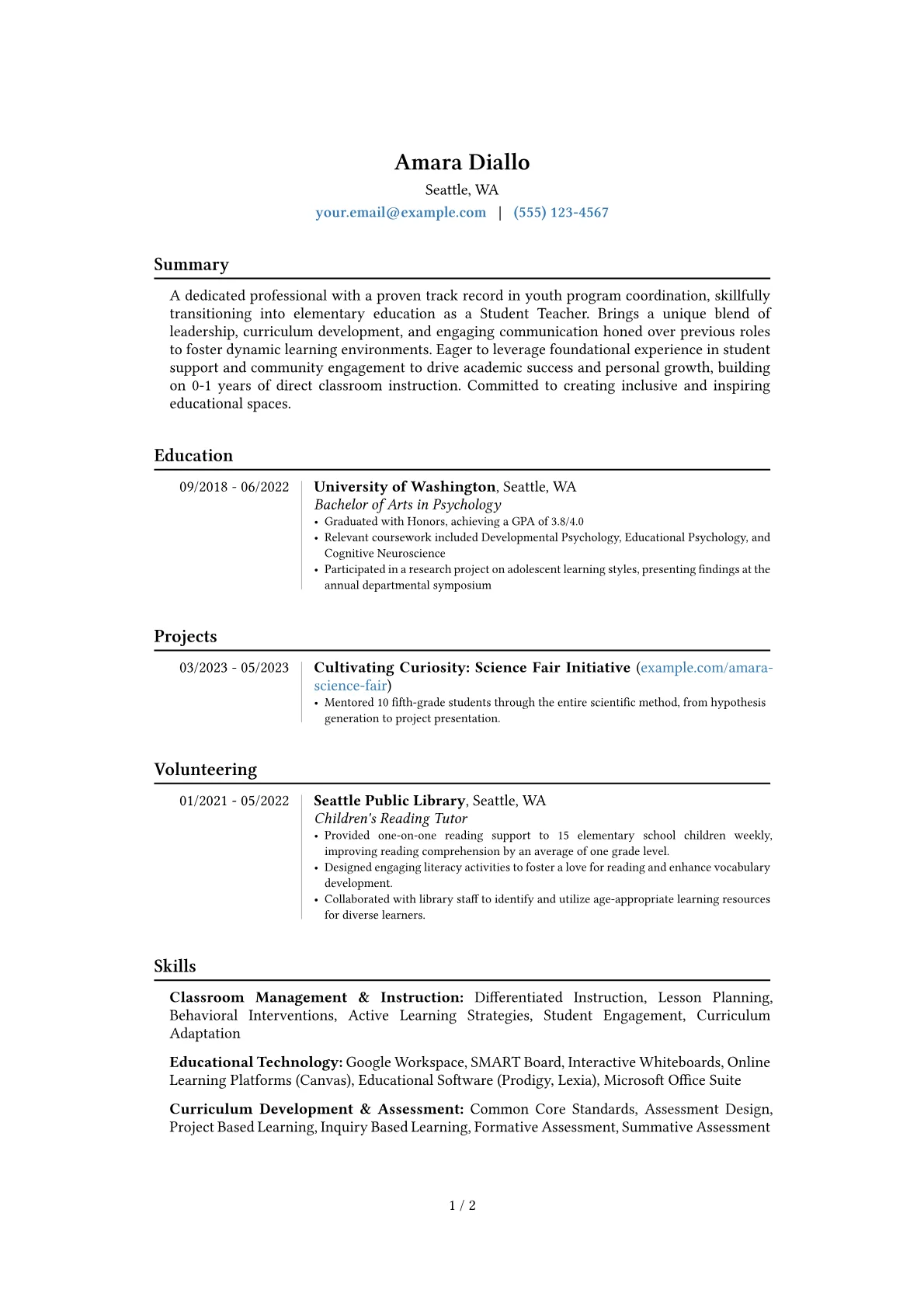 Career changer version - Page 1