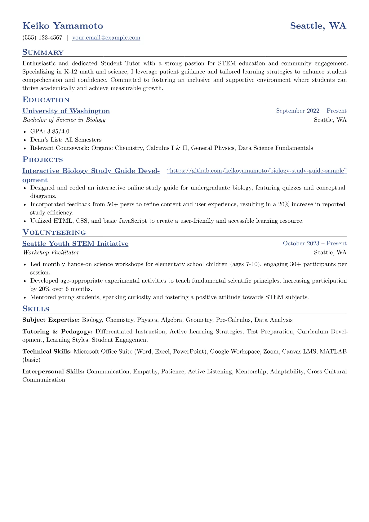 Student Tutor version - Page 1