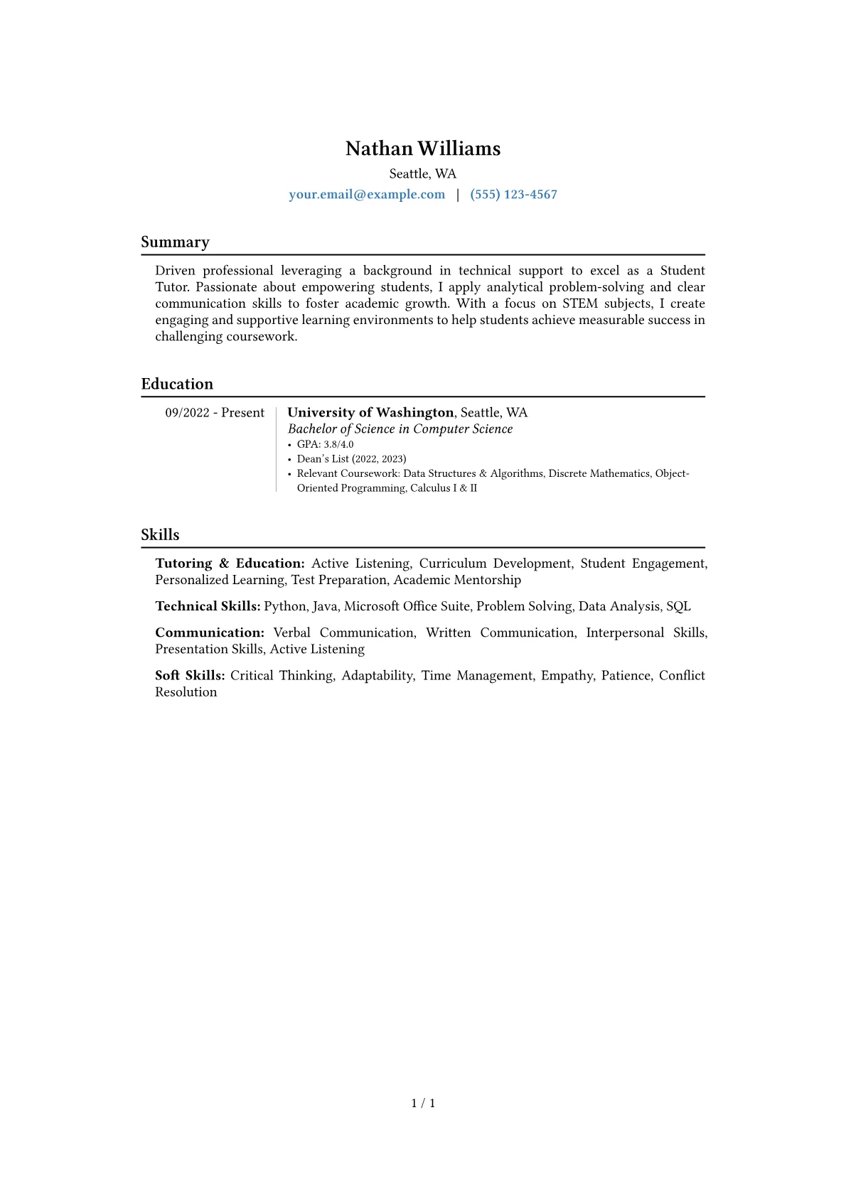 Career changer version - Page 1