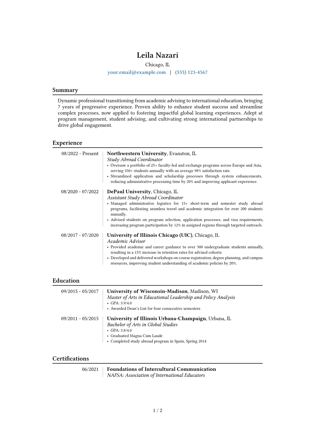 Career changer version - Page 1