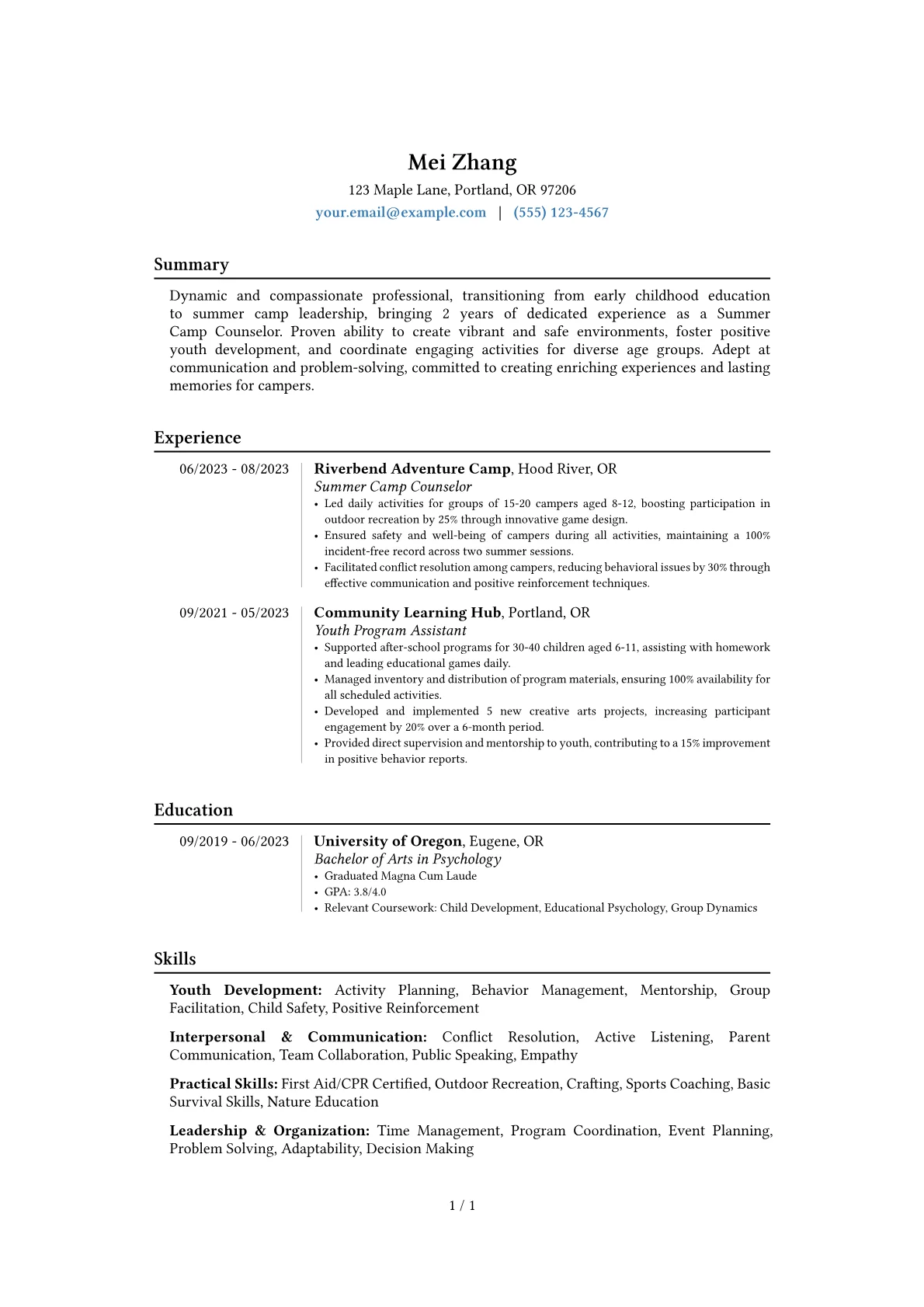 Career changer version - Page 1