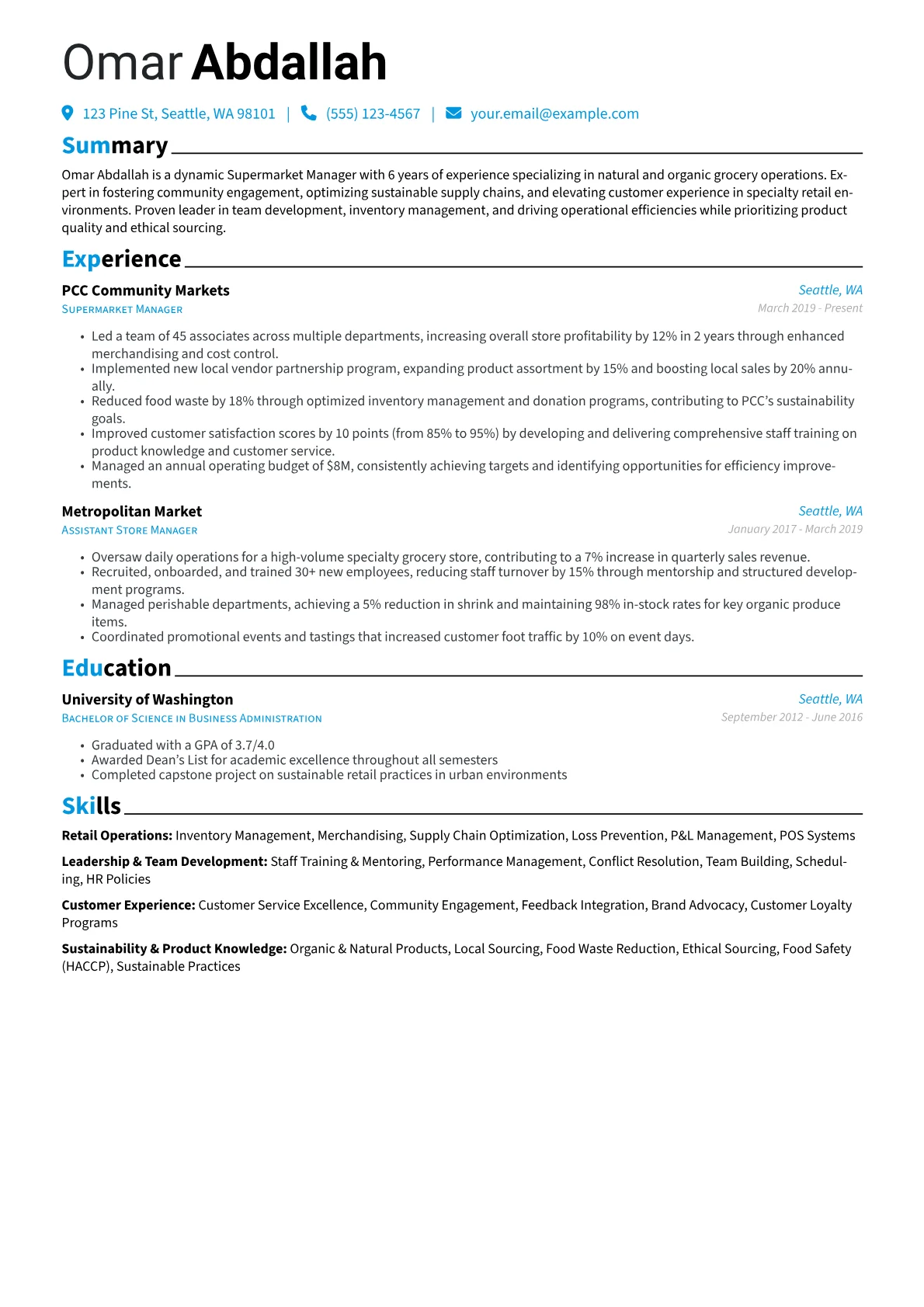 Supermarket Manager version - Page 1