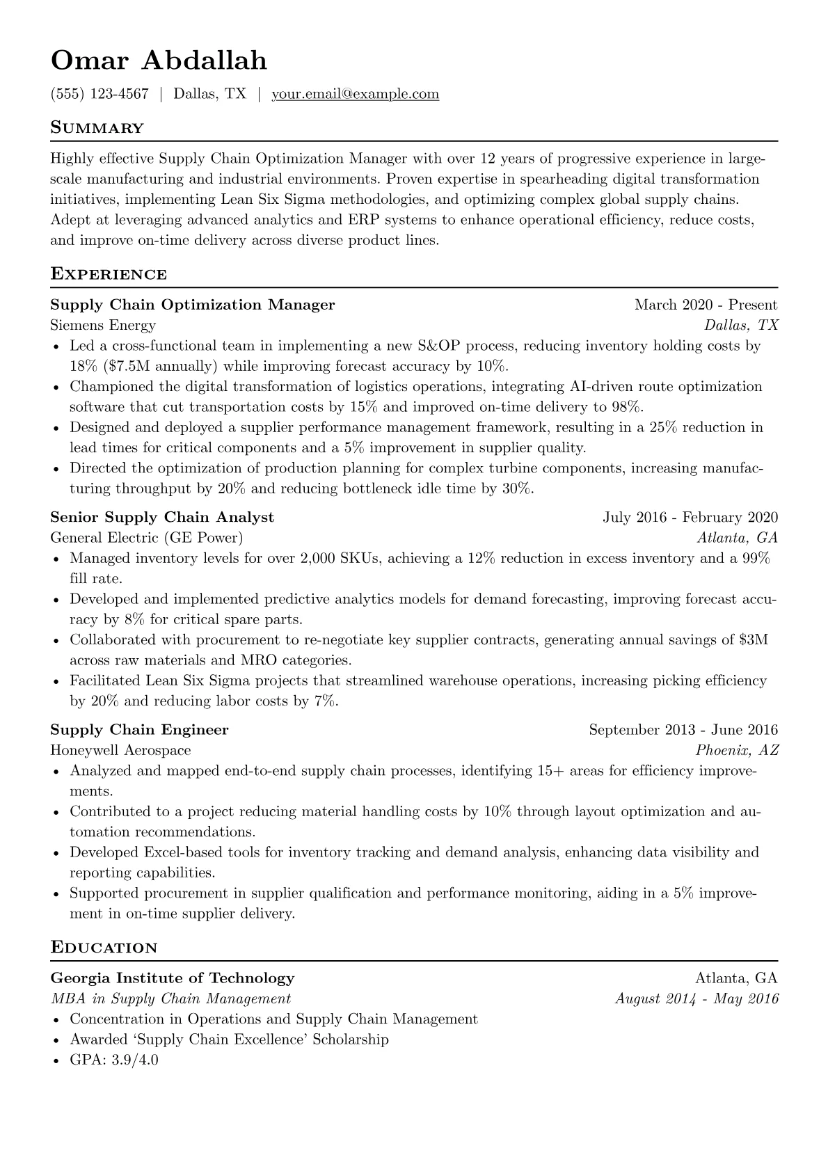Supply Chain Management version - Page 1