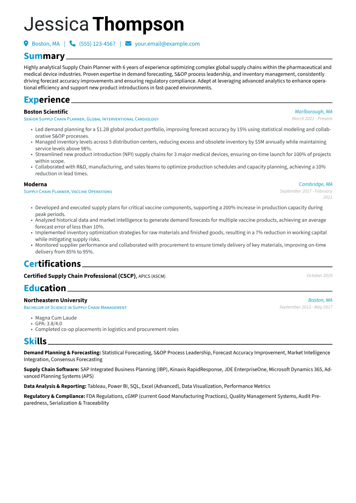 Supply Chain Planner version - Page 1
