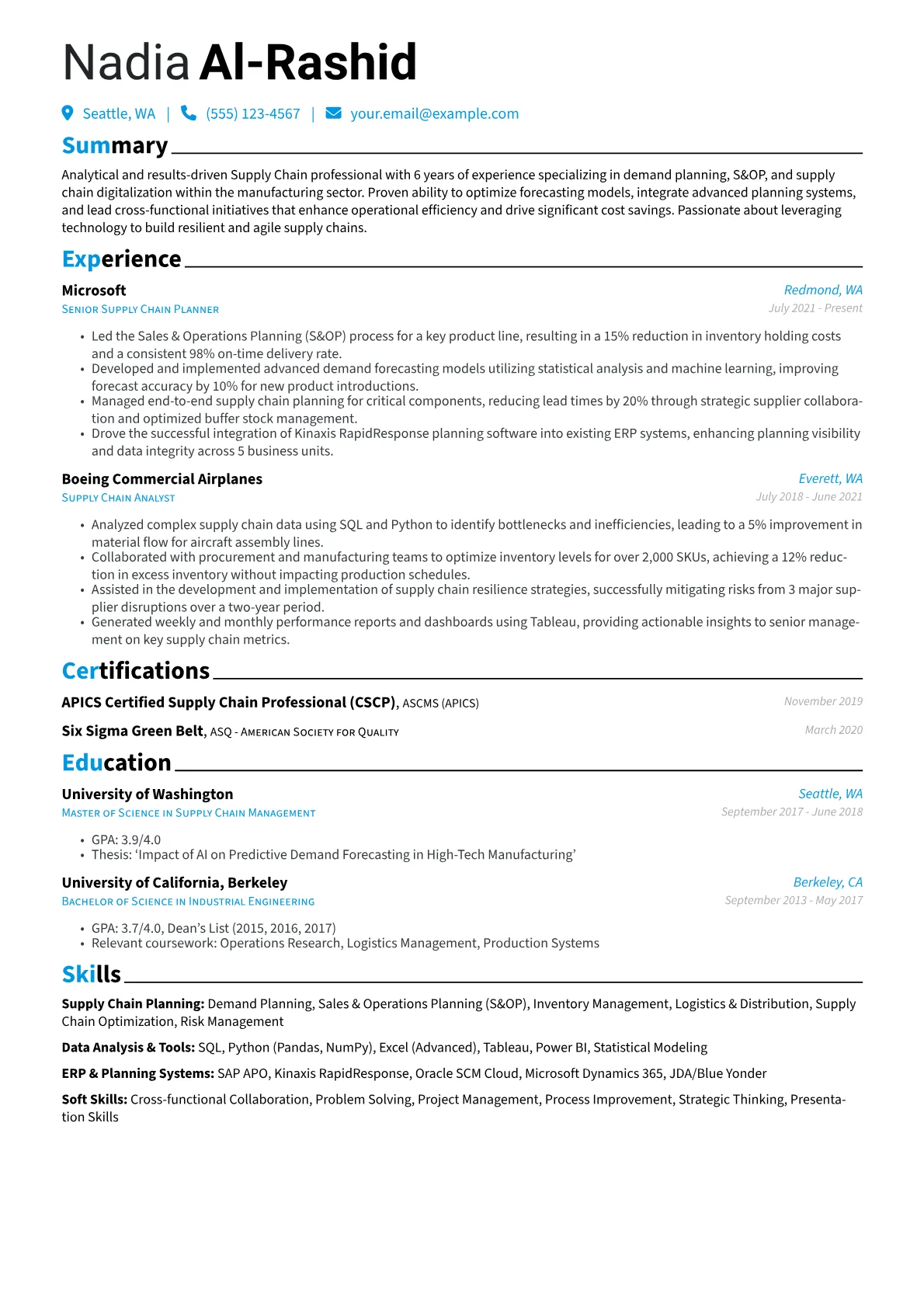 Supply Chain Planning version - Page 1