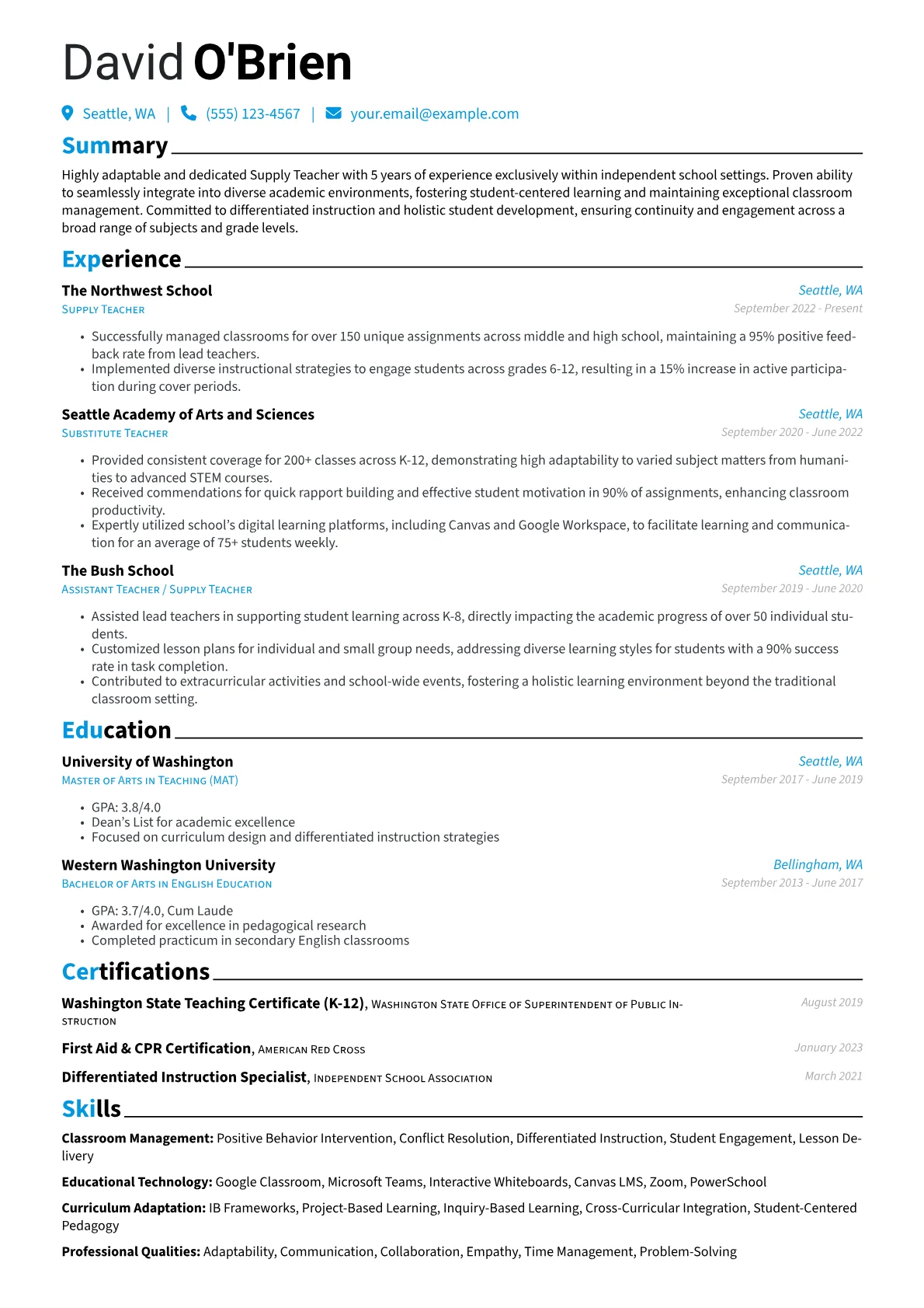 Independent School Focus version - Page 1