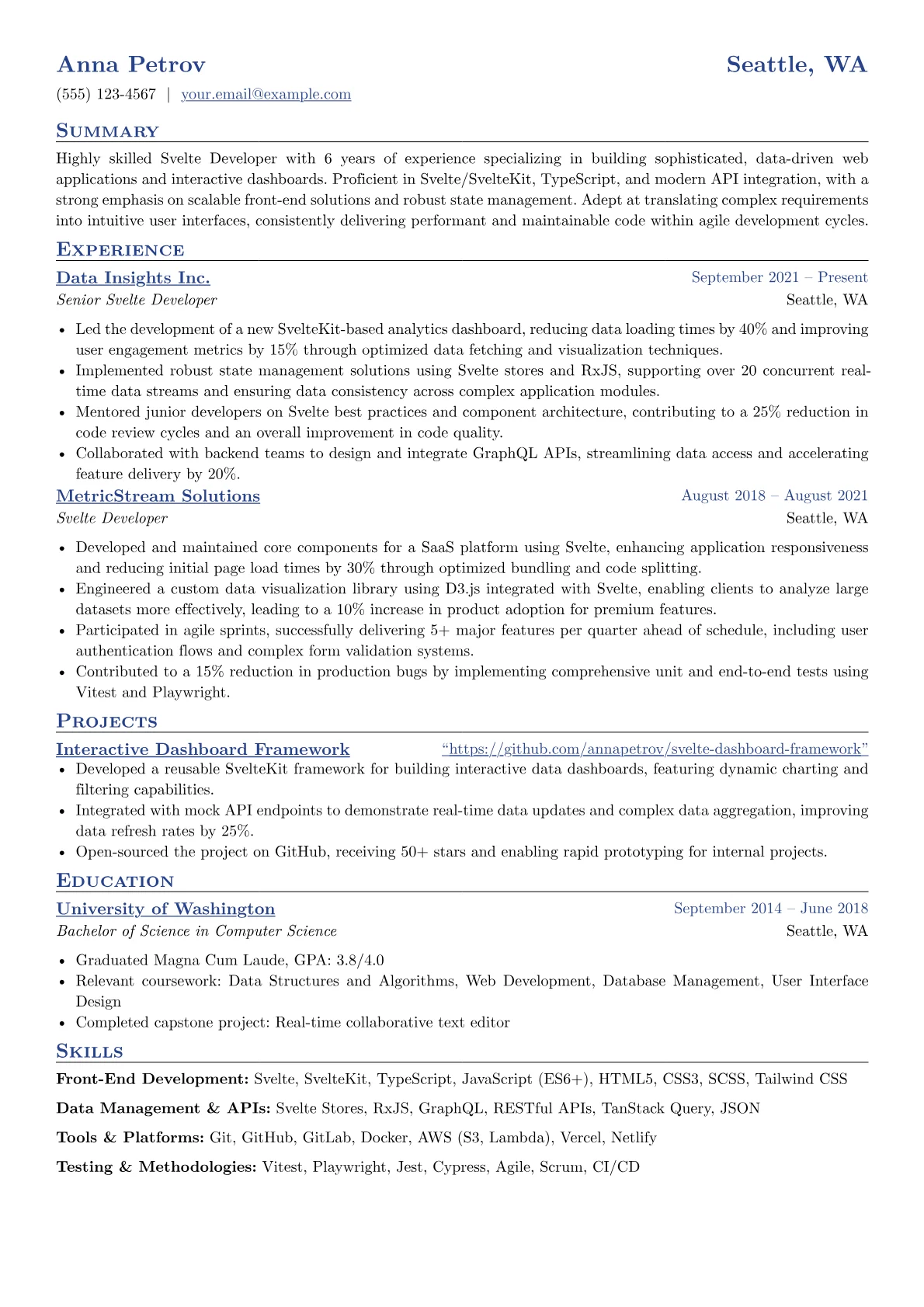 Svelte Developer version - Page 1