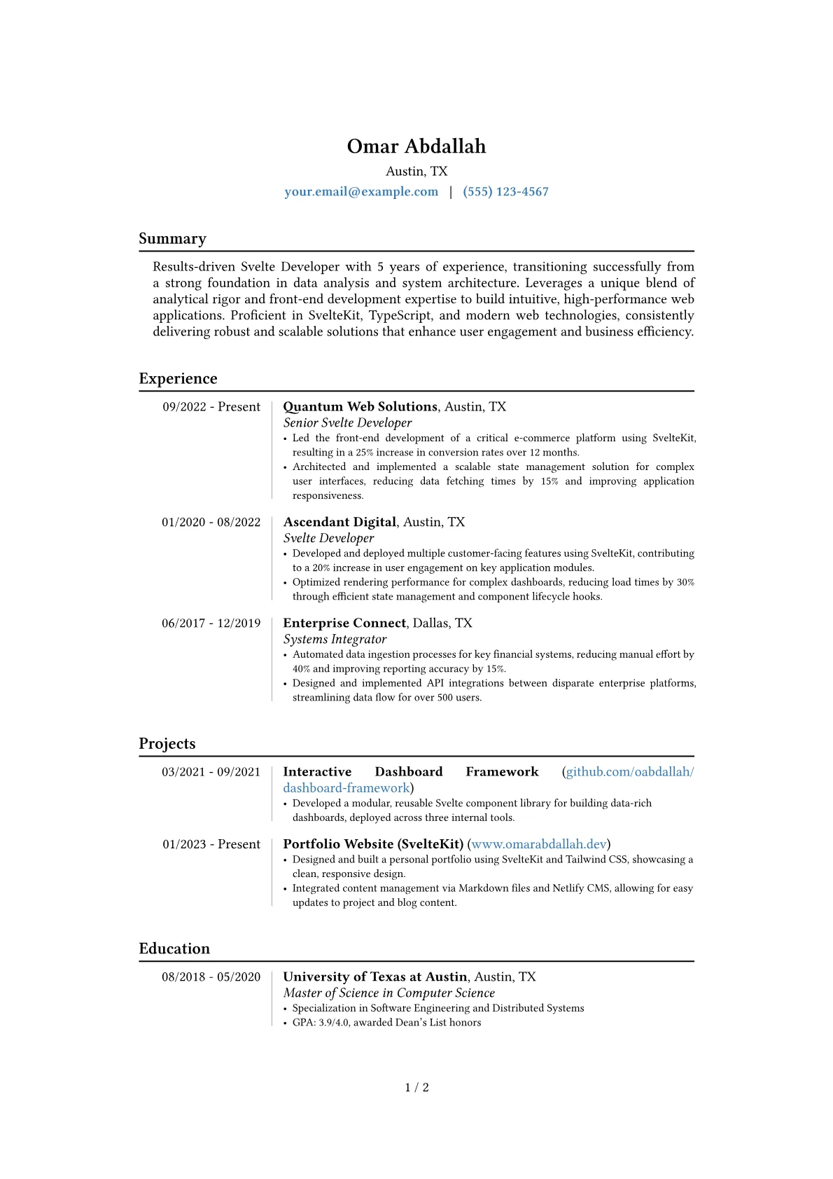 Career changer version - Page 1