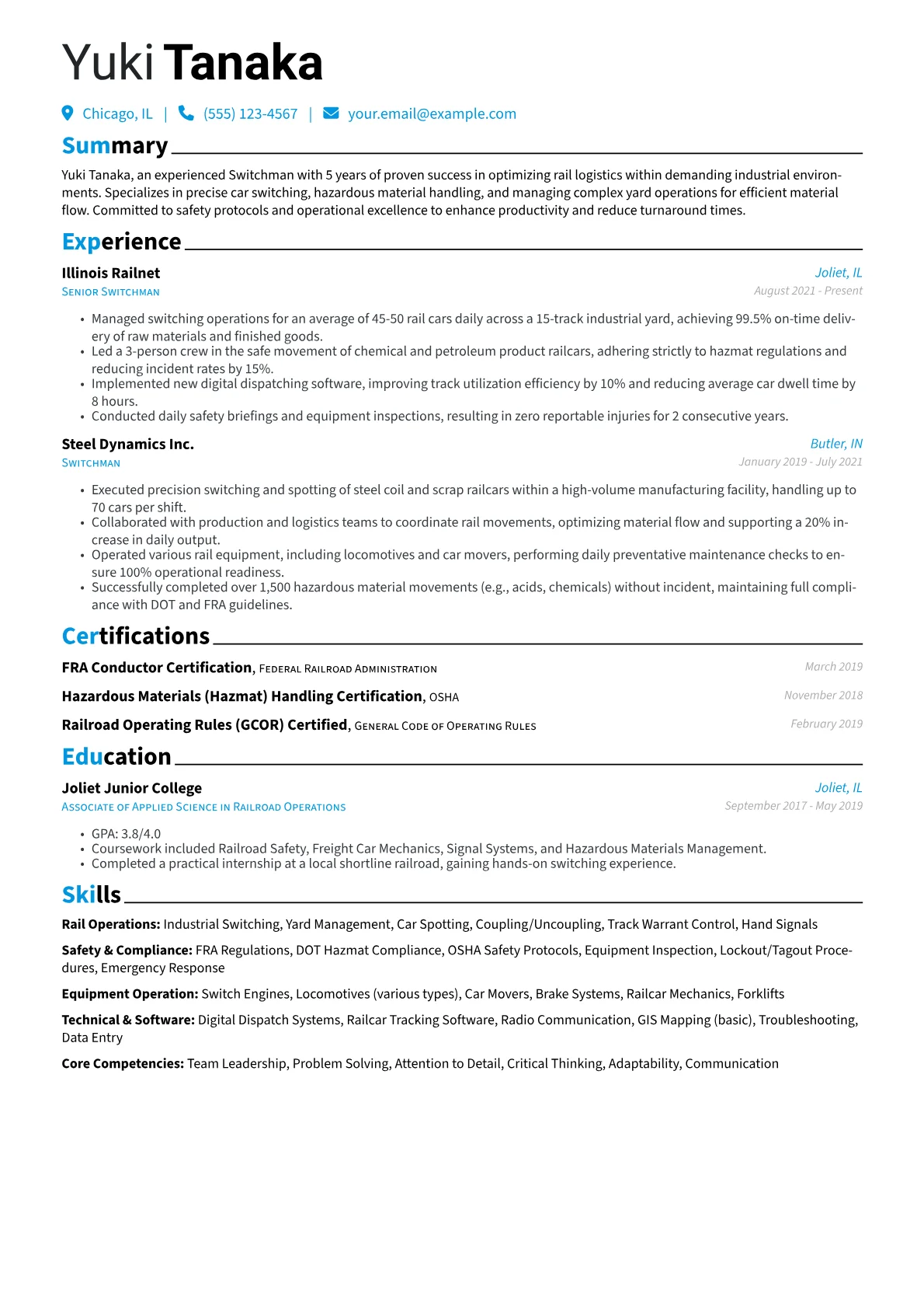 Industrial Rail Specialist version - Page 1