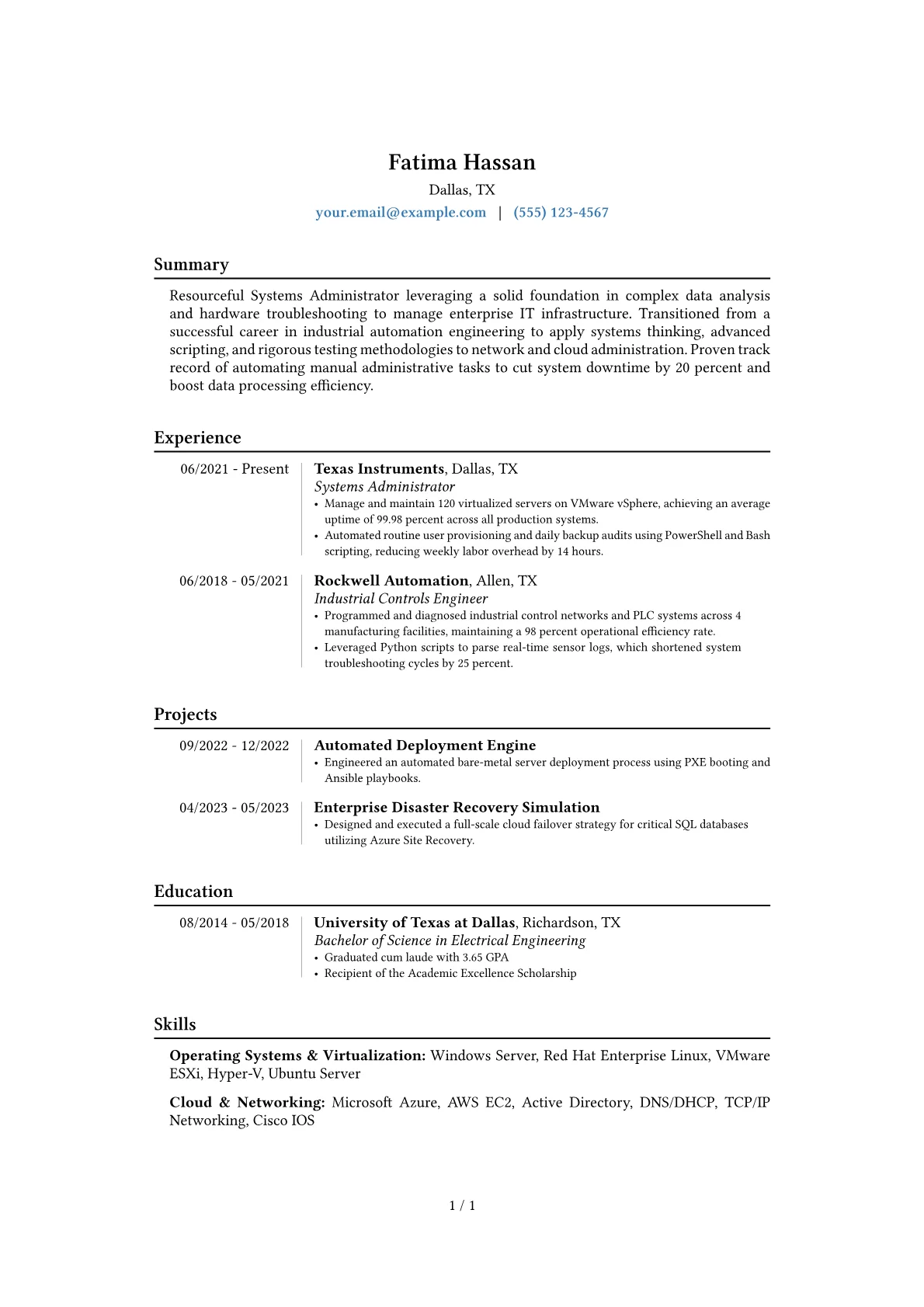 Career changer version - Page 1