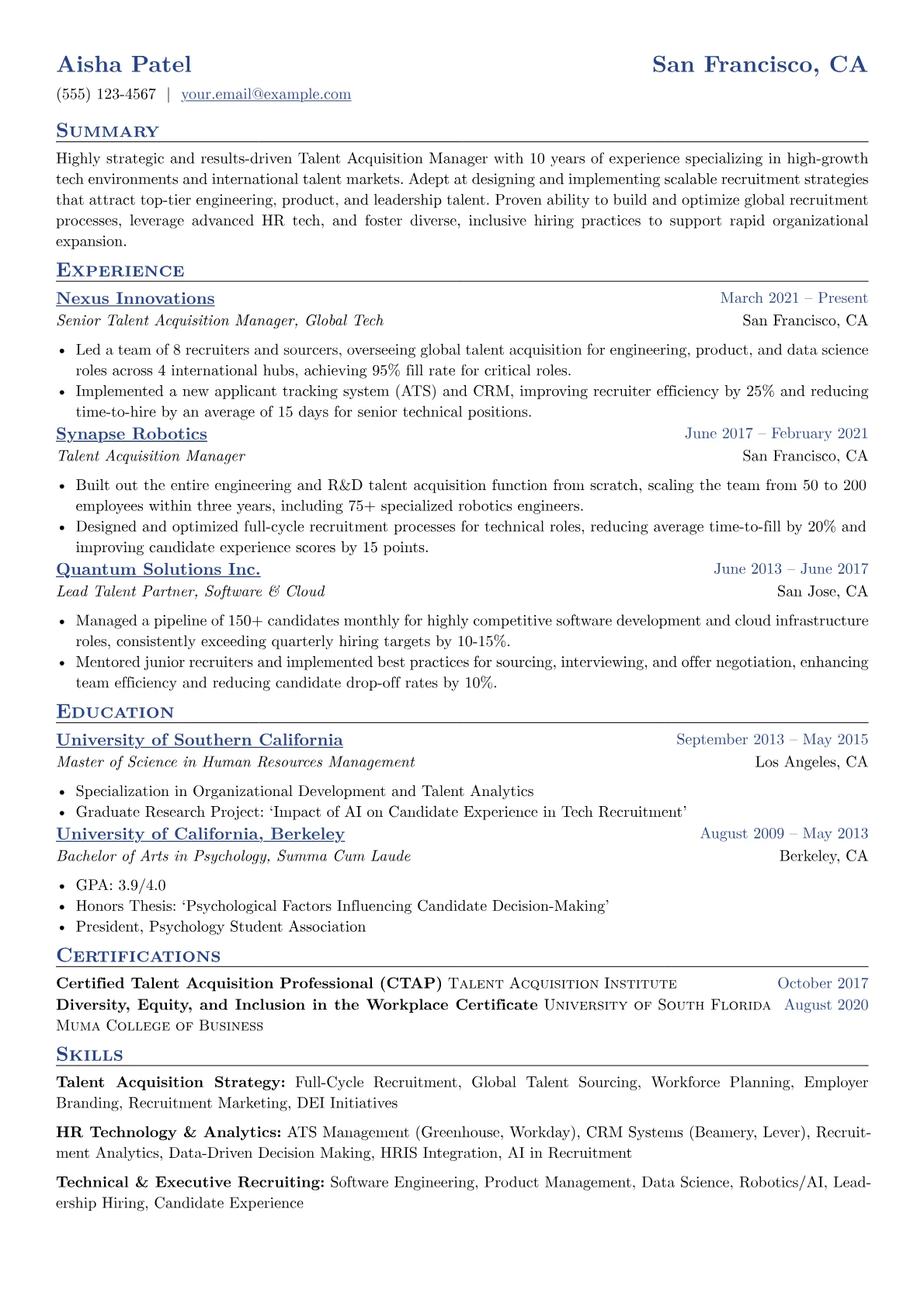 Senior Talent version - Page 1
