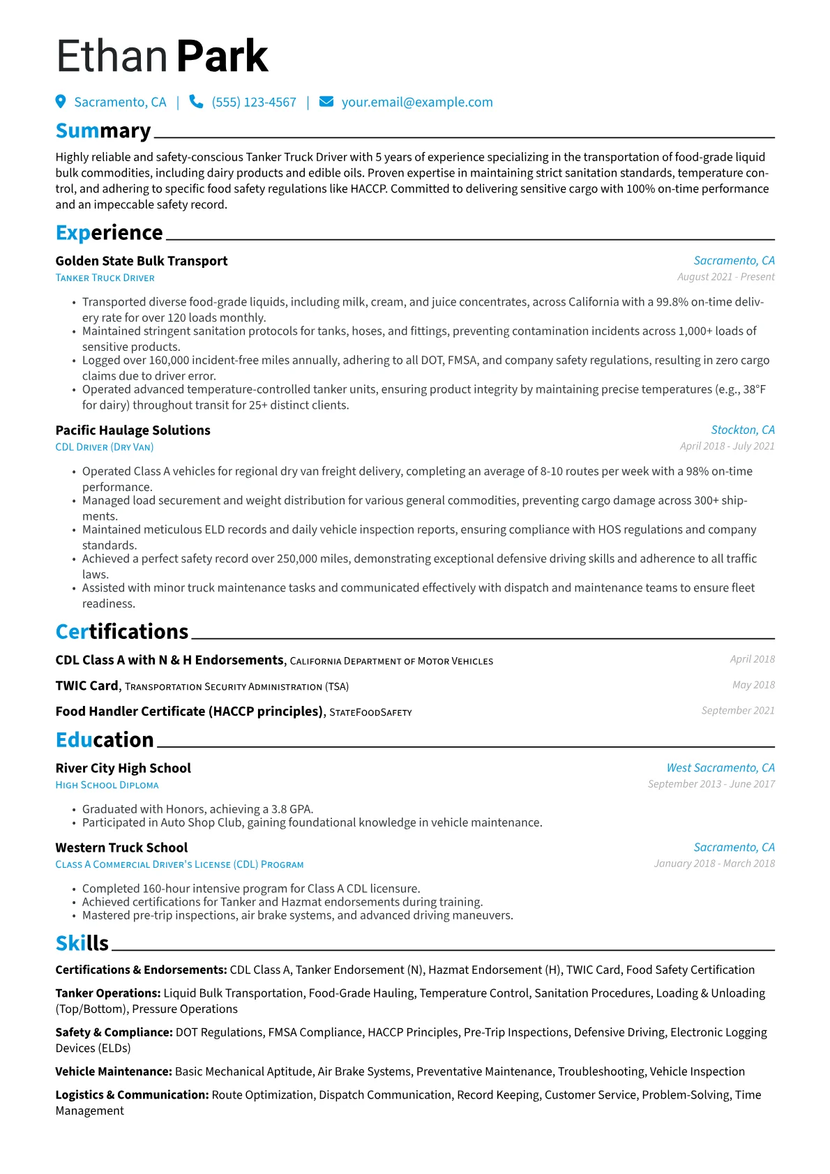 Food-Grade Tanker Driver version - Page 1