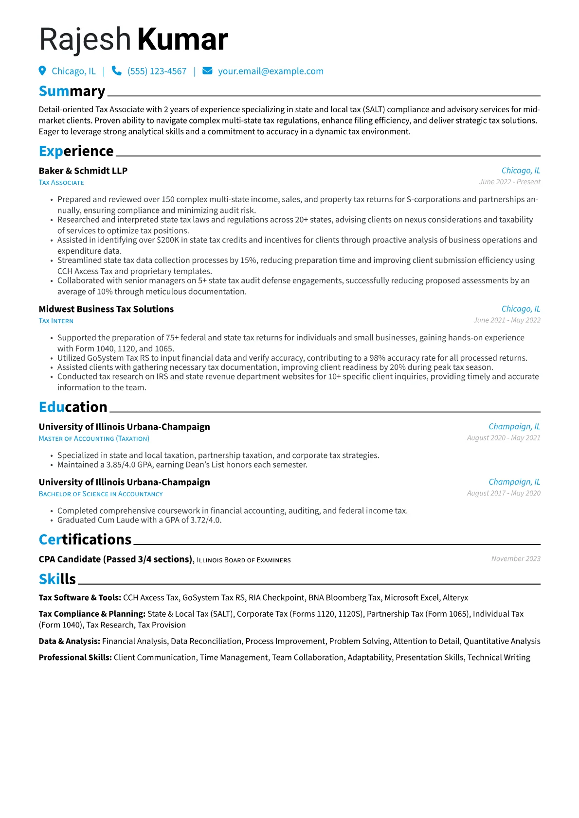 Tax Associate - SALT version - Page 1