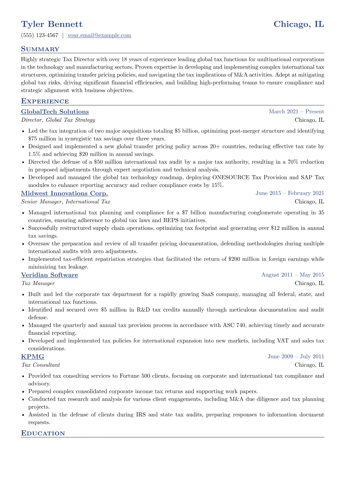 Global Tax Strategy version - Page 1