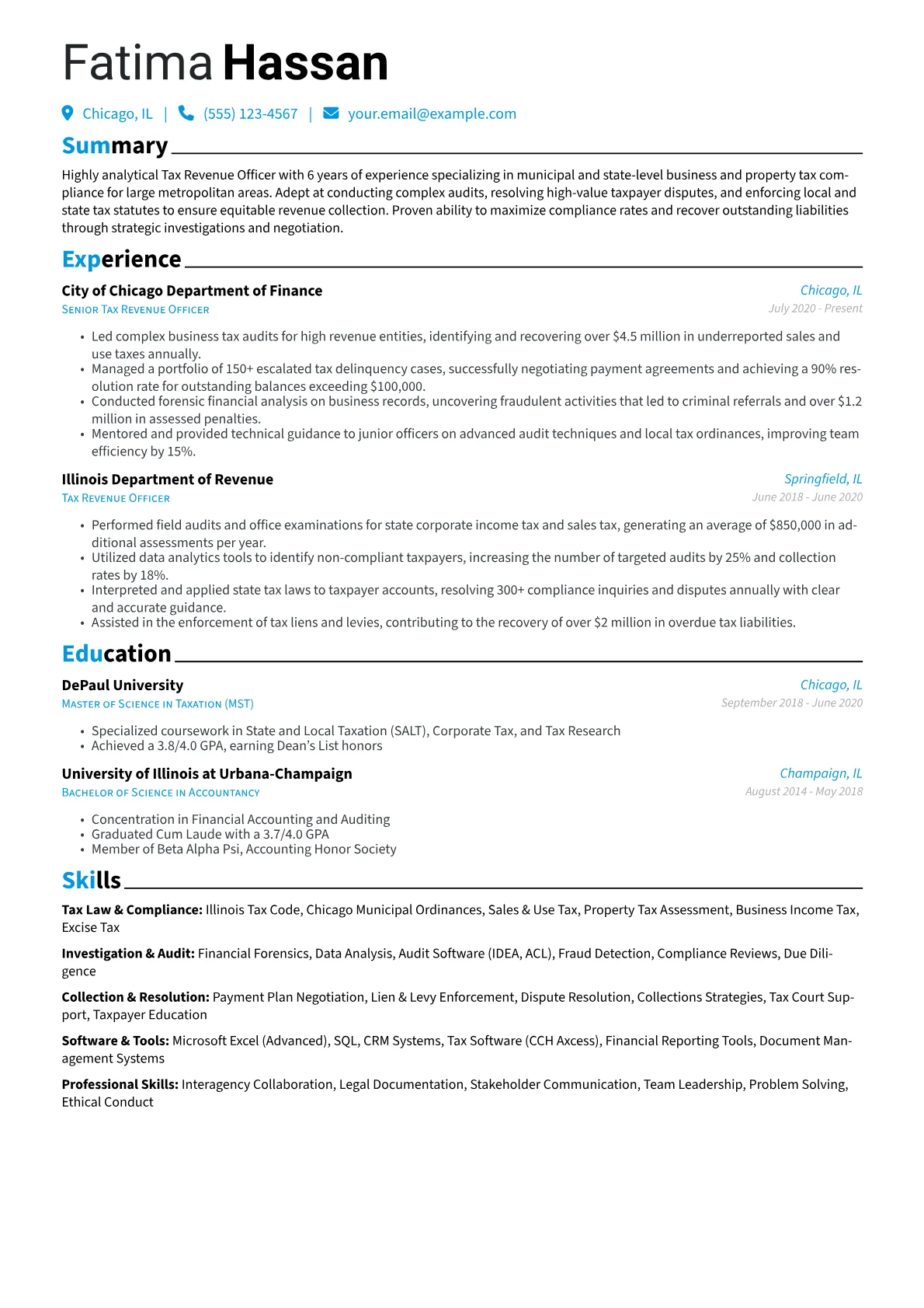 Tax Revenue Officer version - Page 1