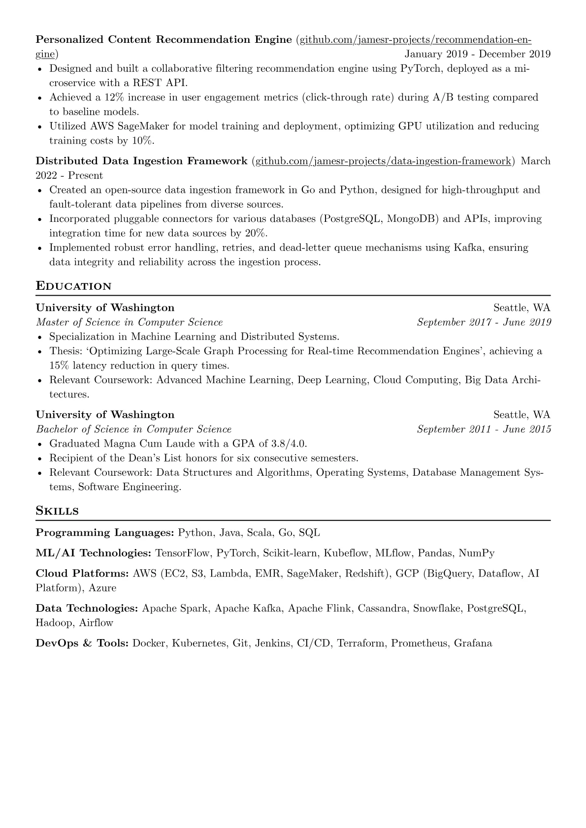 Tech Lead resume example, Tech Lead, page 2