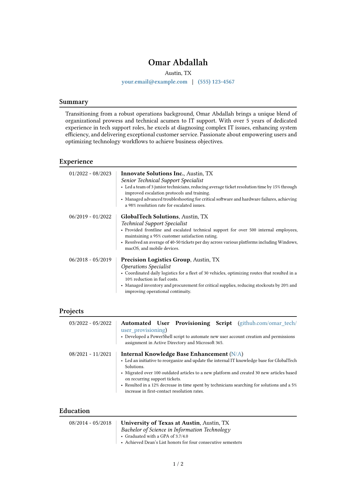Career changer version - Page 1