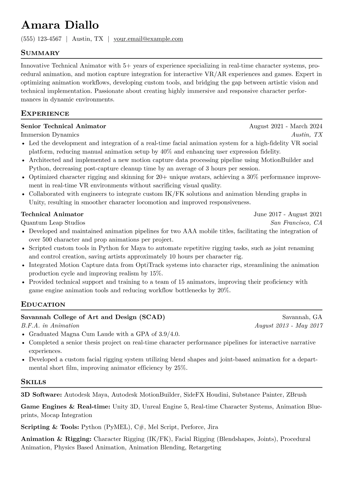 Technical Animator version - Page 1