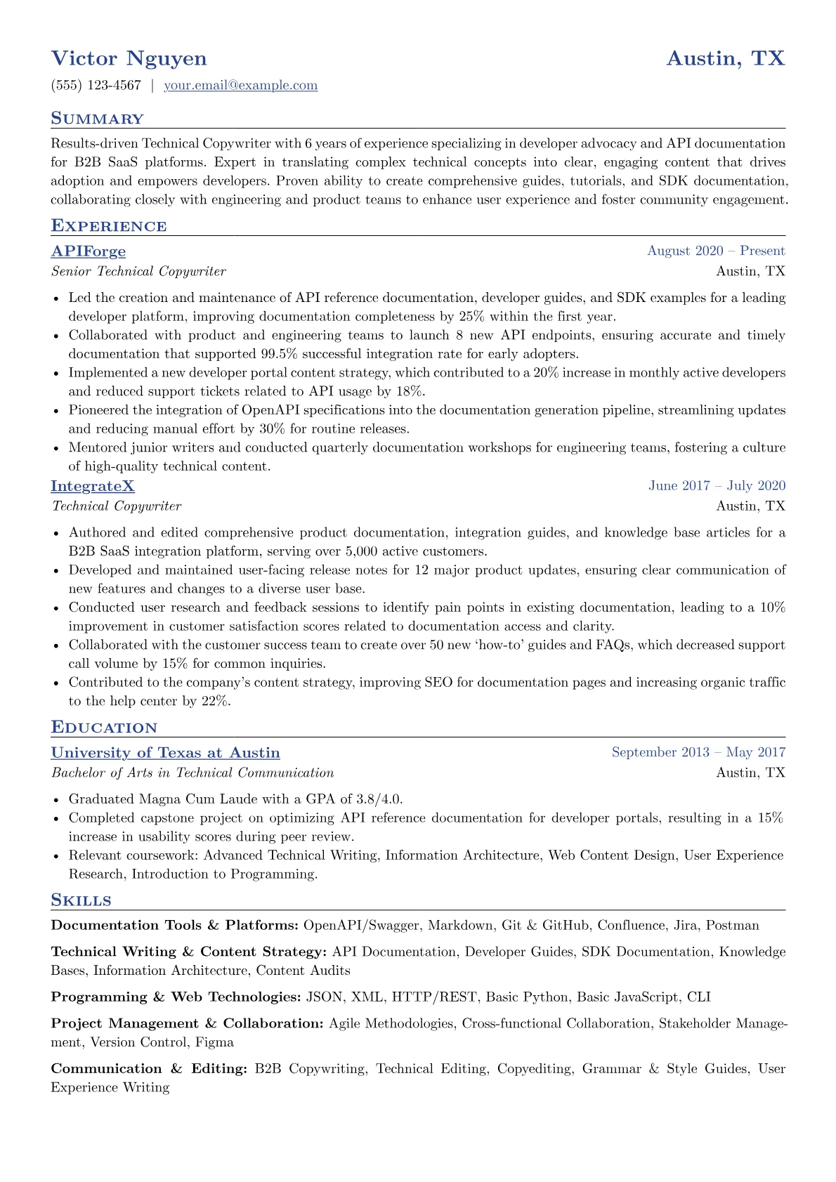Technical Copywriter version - Page 1