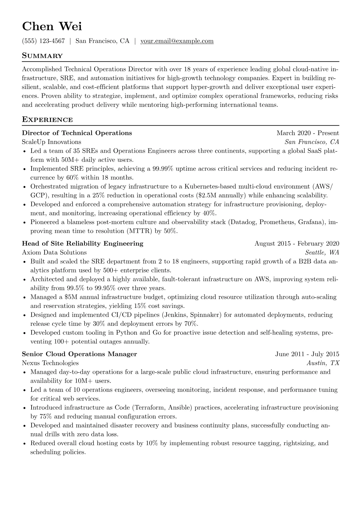 Technical Operations version - Page 1