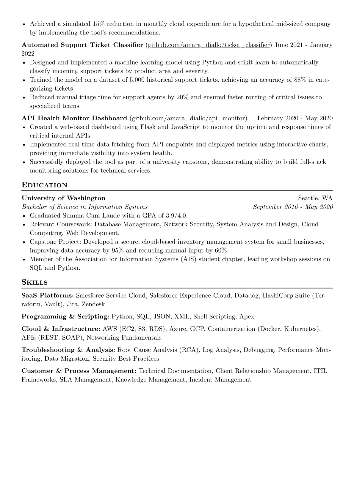 Technical Support resume example, Technical Support Engineer, page 2