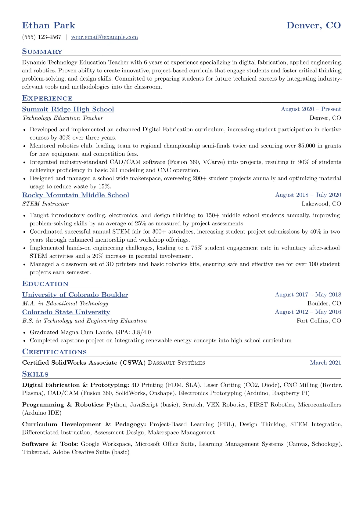 Technology Education version - Page 1