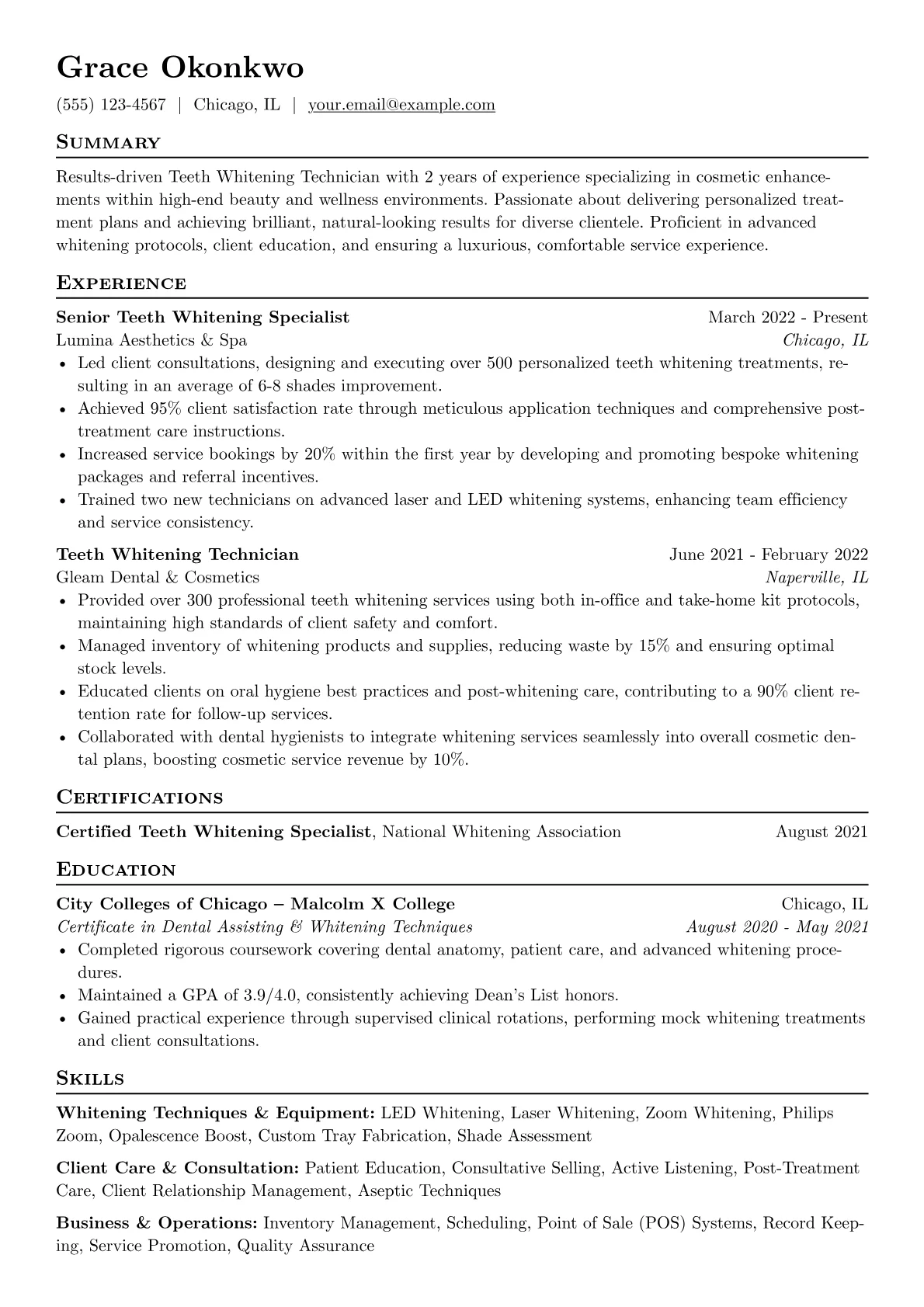 Cosmetic Spa Teeth version - Page 1