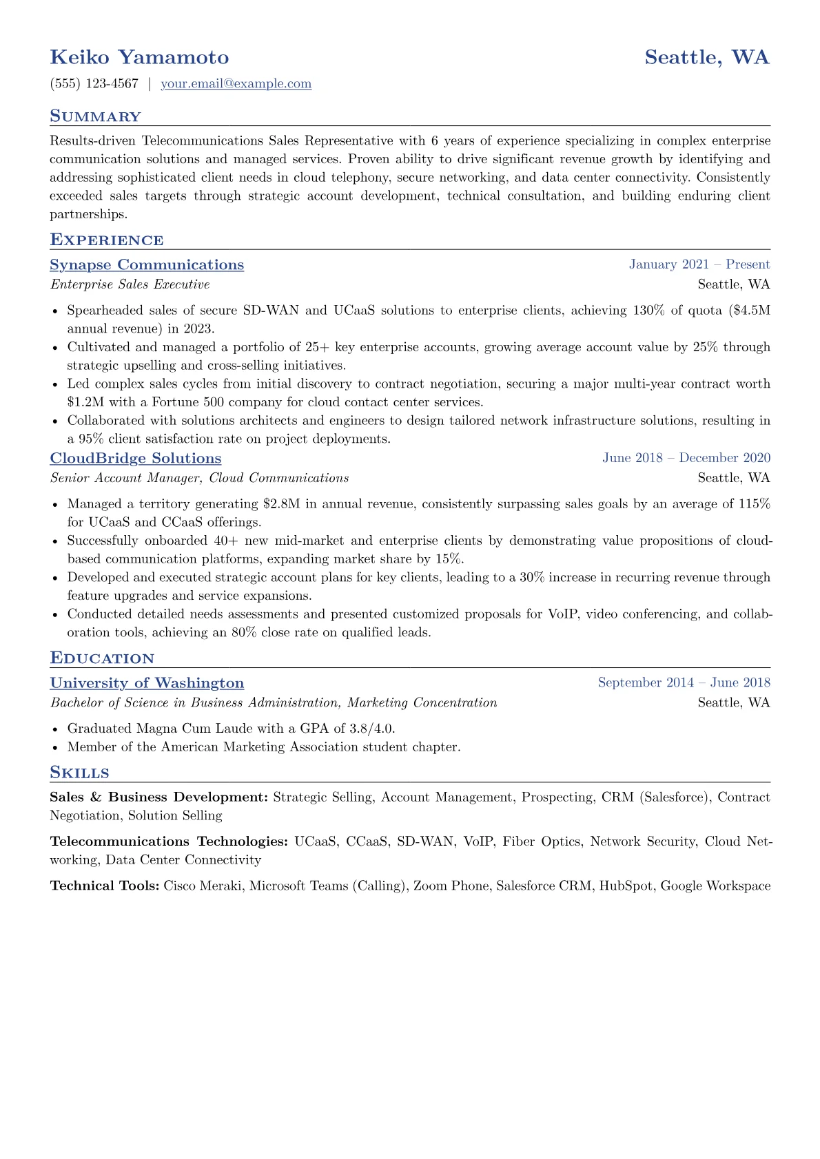 Sales & Business version - Page 1