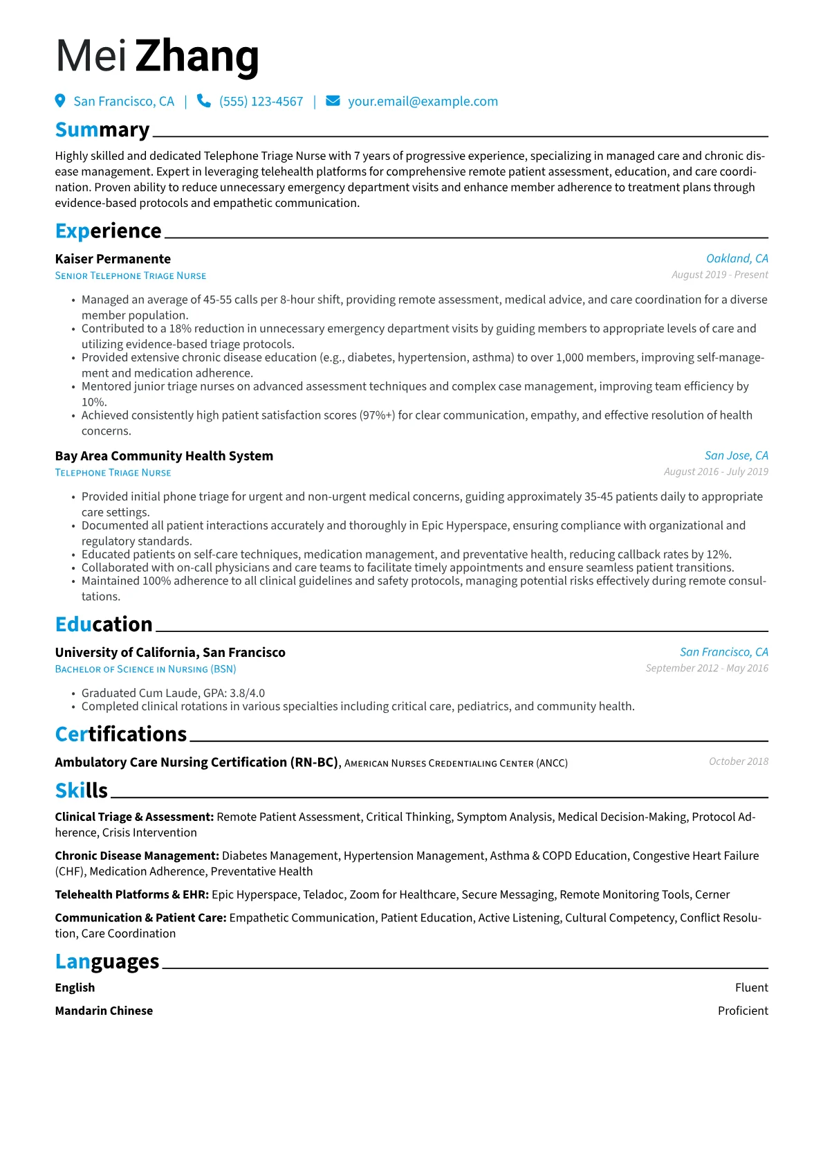 Managed Care version - Page 1