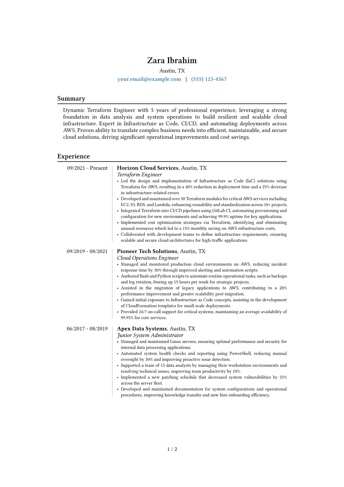 Career changer version - Page 1
